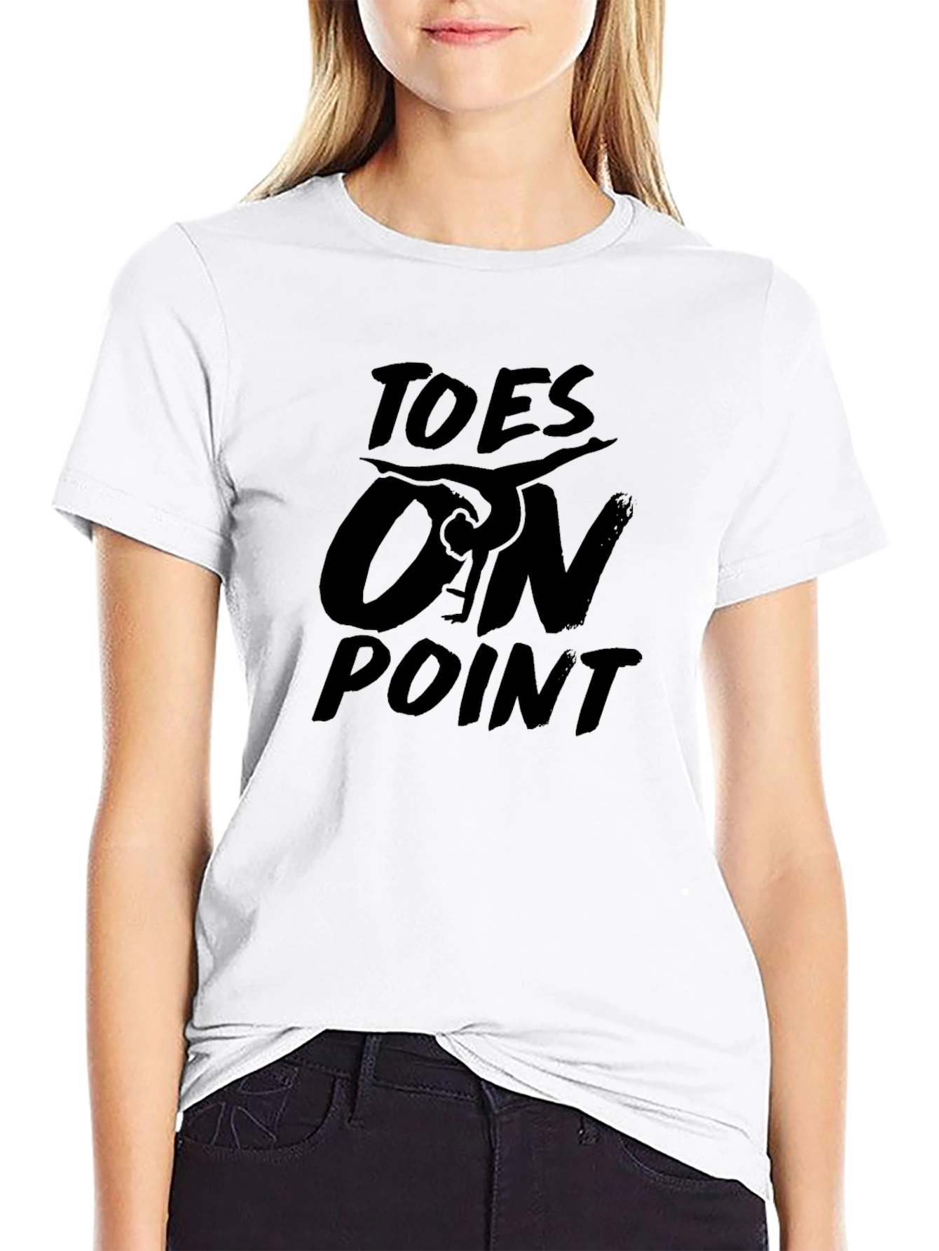 Black Toes On Point Graphic T-Shirt view 9