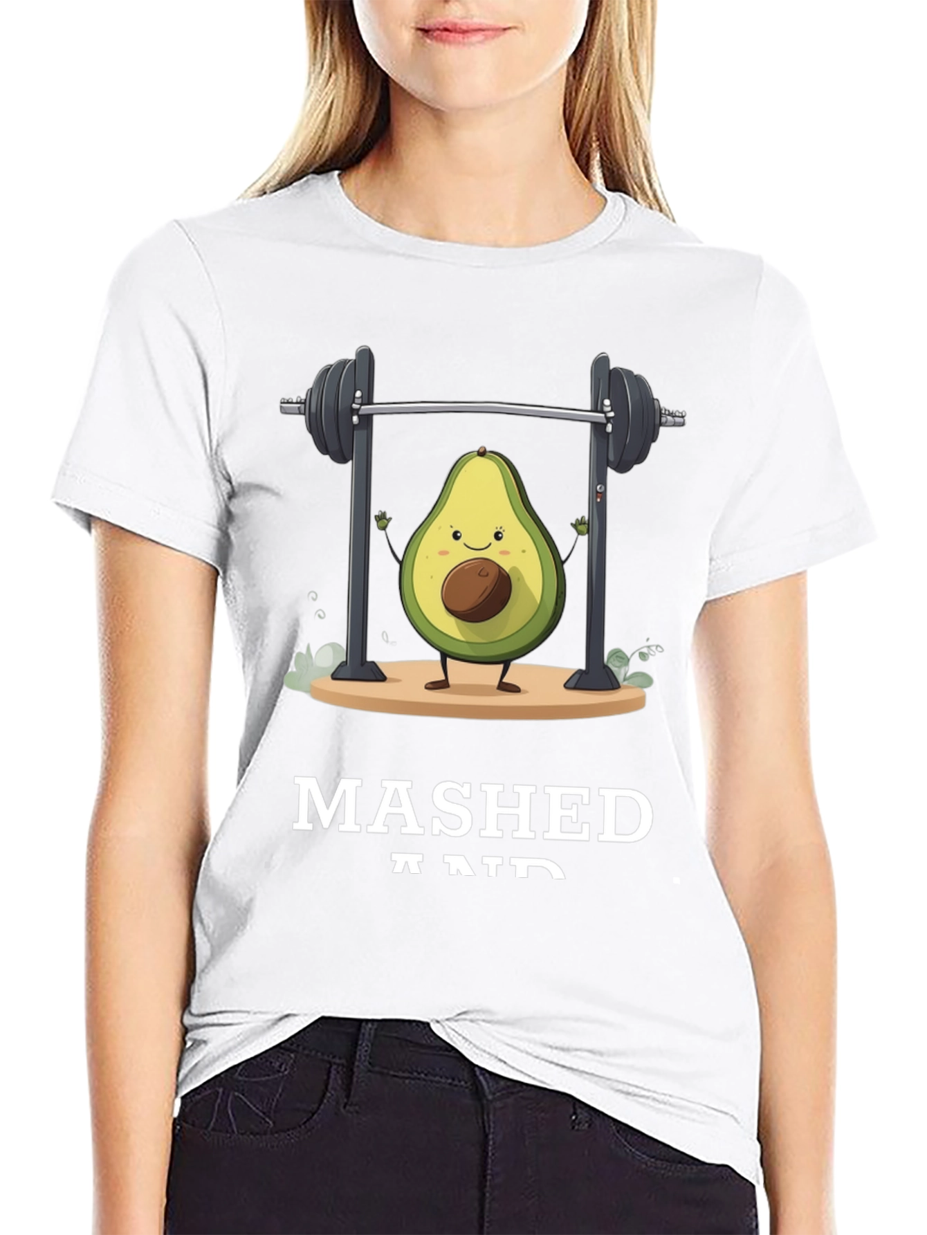 Black Mashed and Ripped Avocado Gym T-Shirt view 9