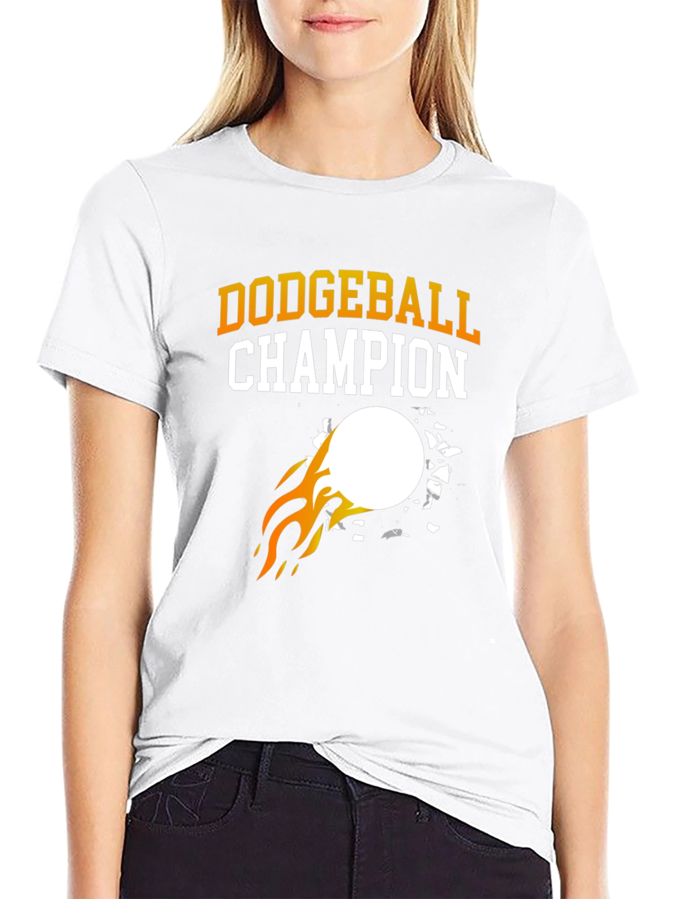 Black Dodgeball Champion Graphic T-Shirt view 9