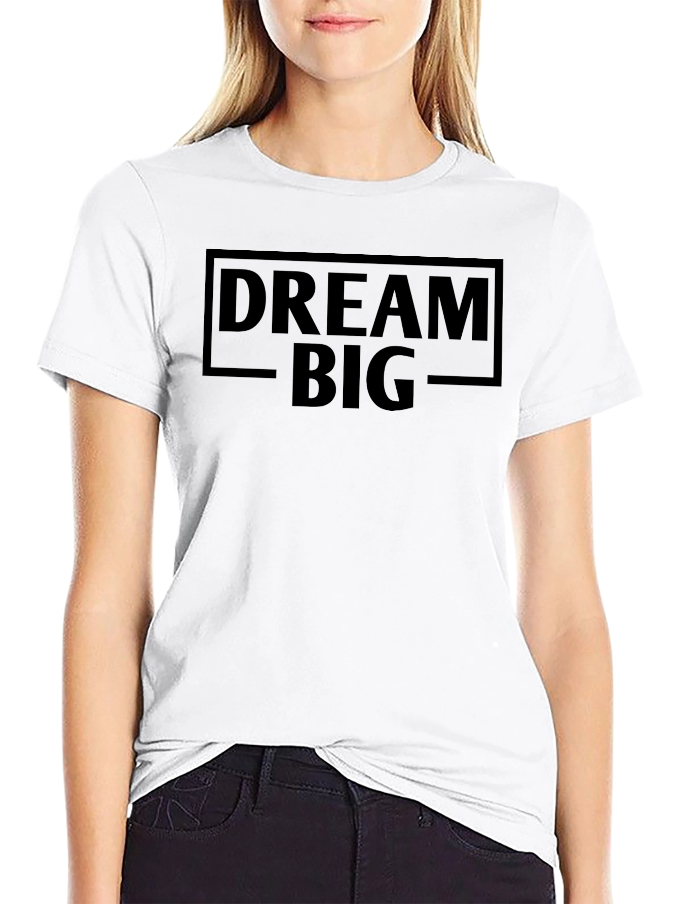 Black Dream Big Graphic Tee - Motivational Shirt view 9