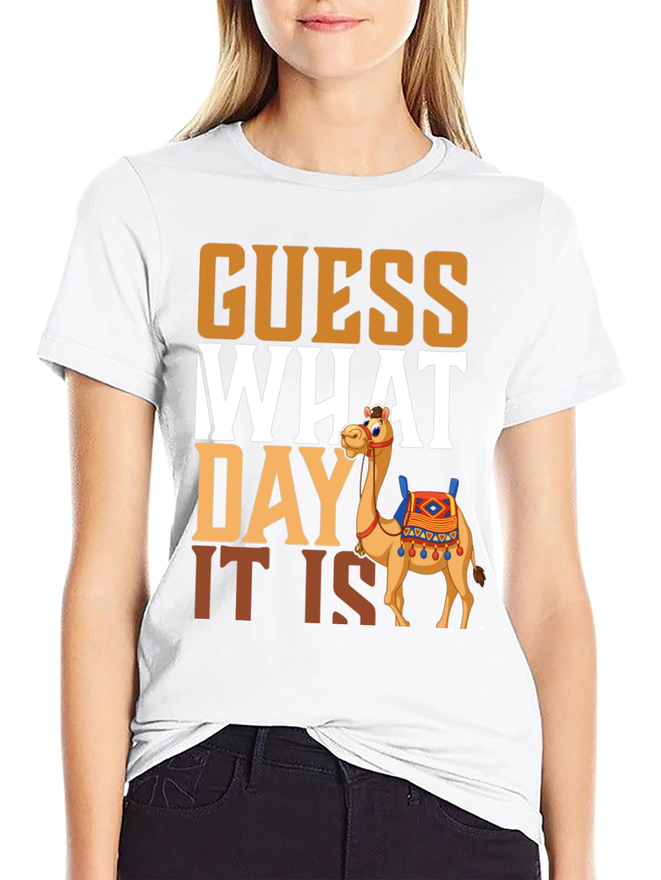 Black Guess What Day It Is Camel Hump Day T-Shirt view 9