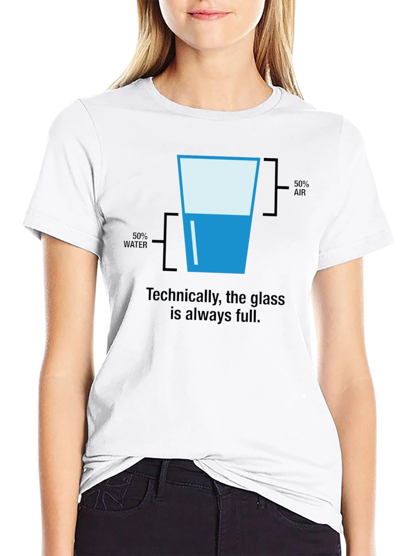 Black Technically Full Glass T-Shirt - Half Water Half Air view 9