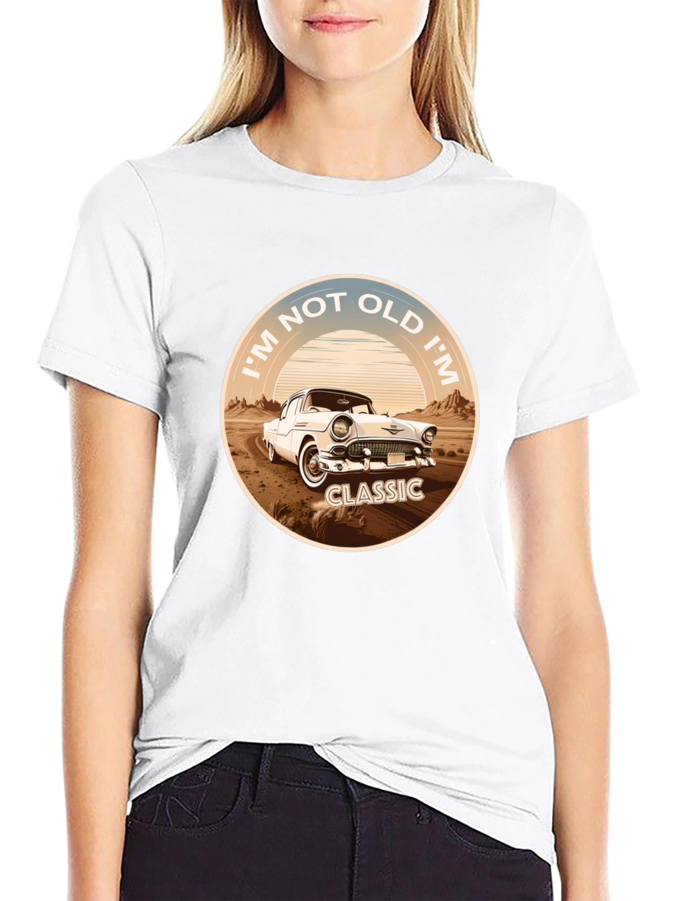 Black Classic Car Graphic T-Shirt - I'm Not Old, I'm Classic view 9