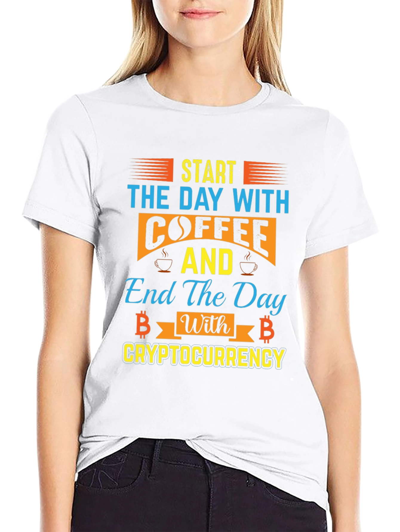Black Coffee & Crypto T-Shirt - Start & End Your Day Right! view 9