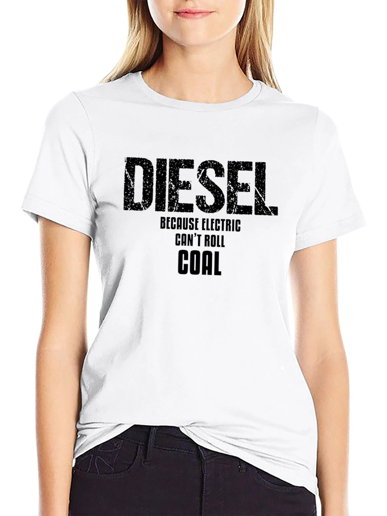 Black Diesel Because Electric Can't Roll Coal T-Shirt view 9