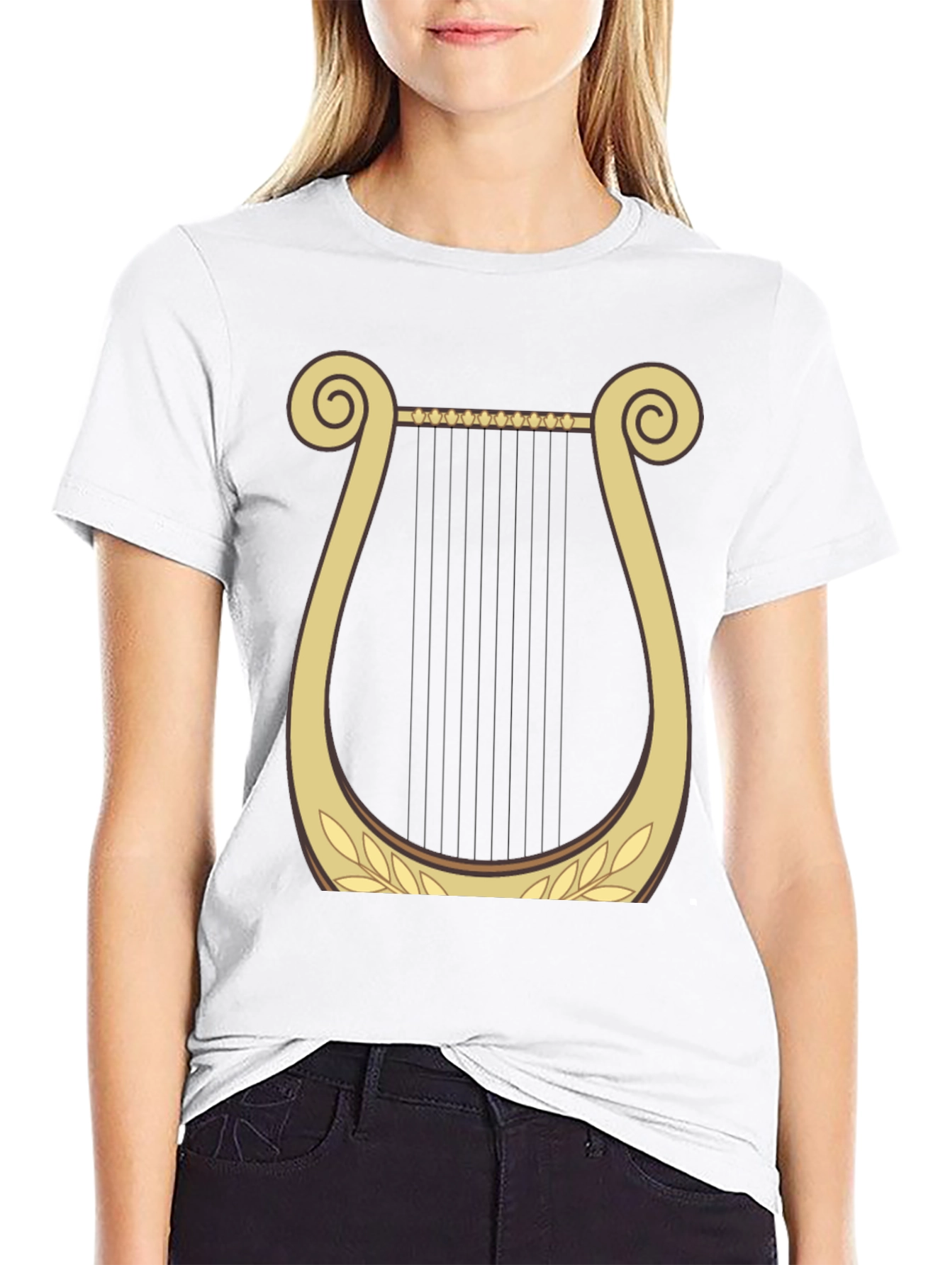 Black Lyre Graphic Tee - Black Cotton Comfort view 9