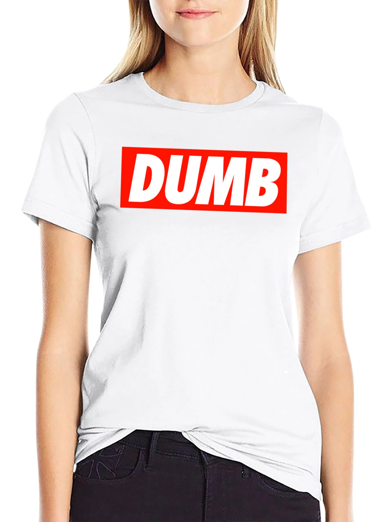 Black DUMB Graphic T-Shirt - Bold Statement Tee view 9