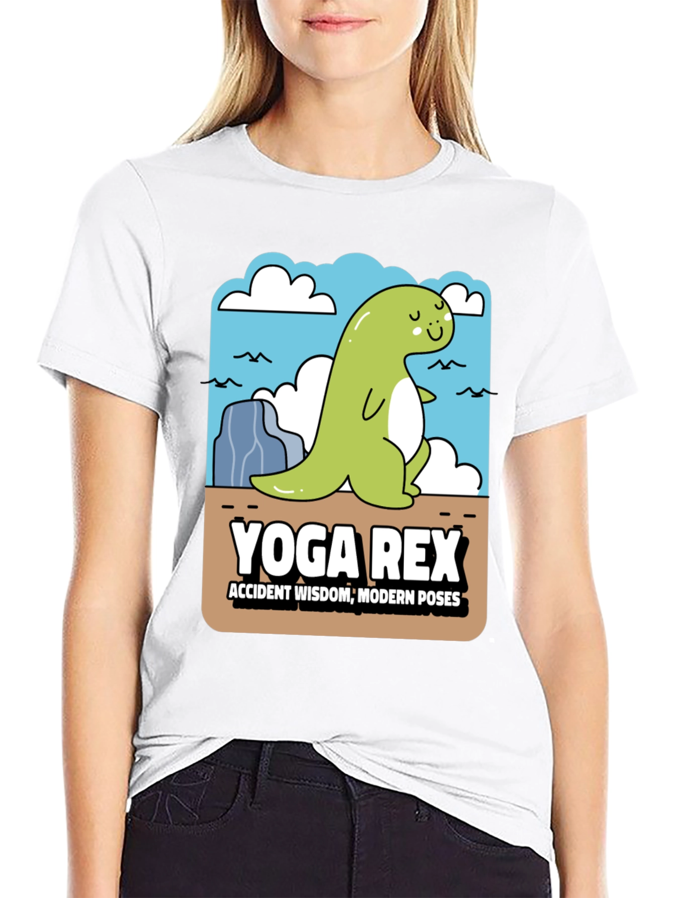 Black Yoga Rex Graphic T-Shirt view 9