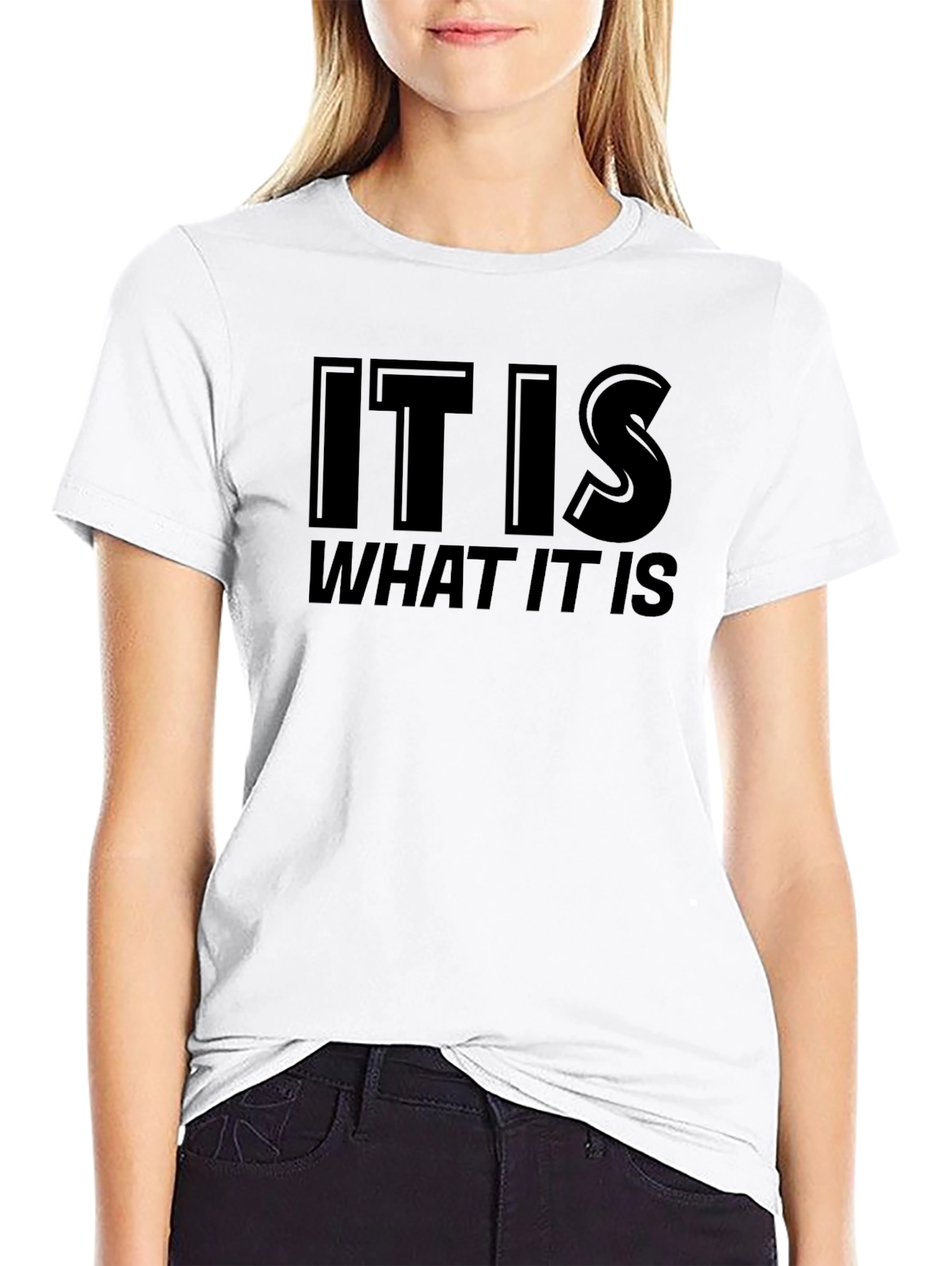 Black It Is What It Is Graphic Tee - Unisex Black T-Shirt view 9