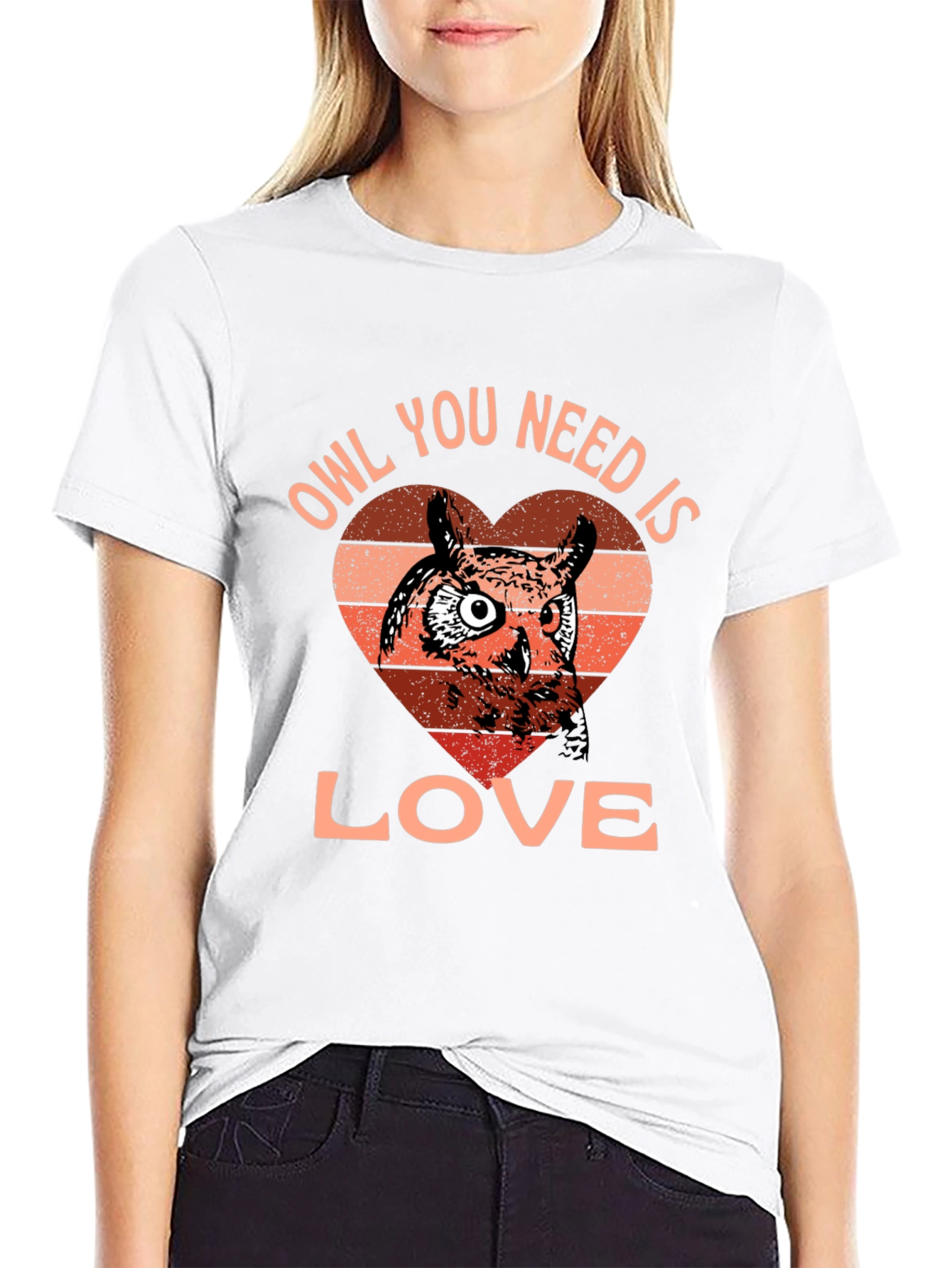 Black Owl You Need Is Love T-Shirt - Cute Bird Lover Tee view 9