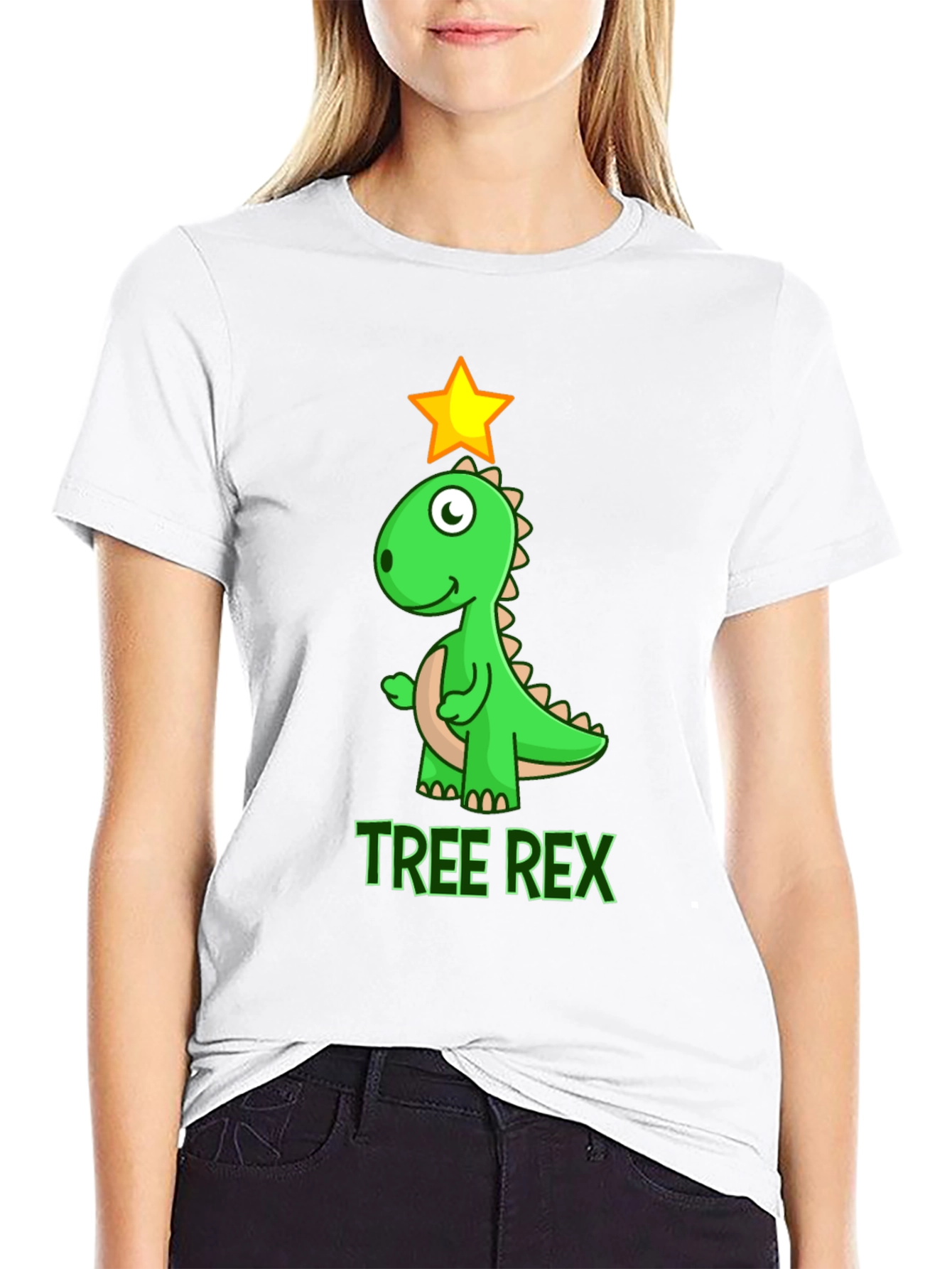 Tree Rex T-Shirt - Festive Dinosaur Tee - 9
