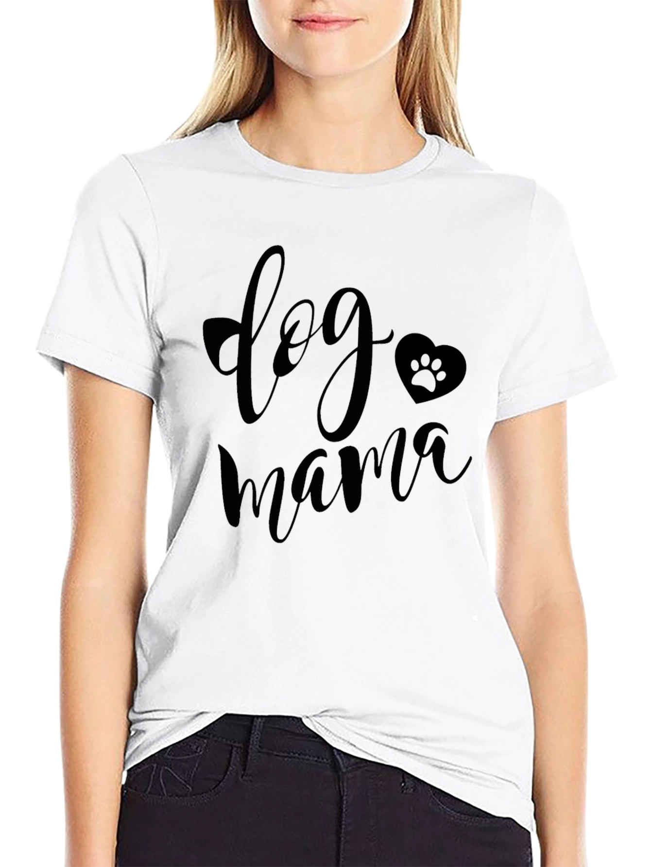 Black Dog Mama T-Shirt - Stylish Pet Lover Apparel view 9