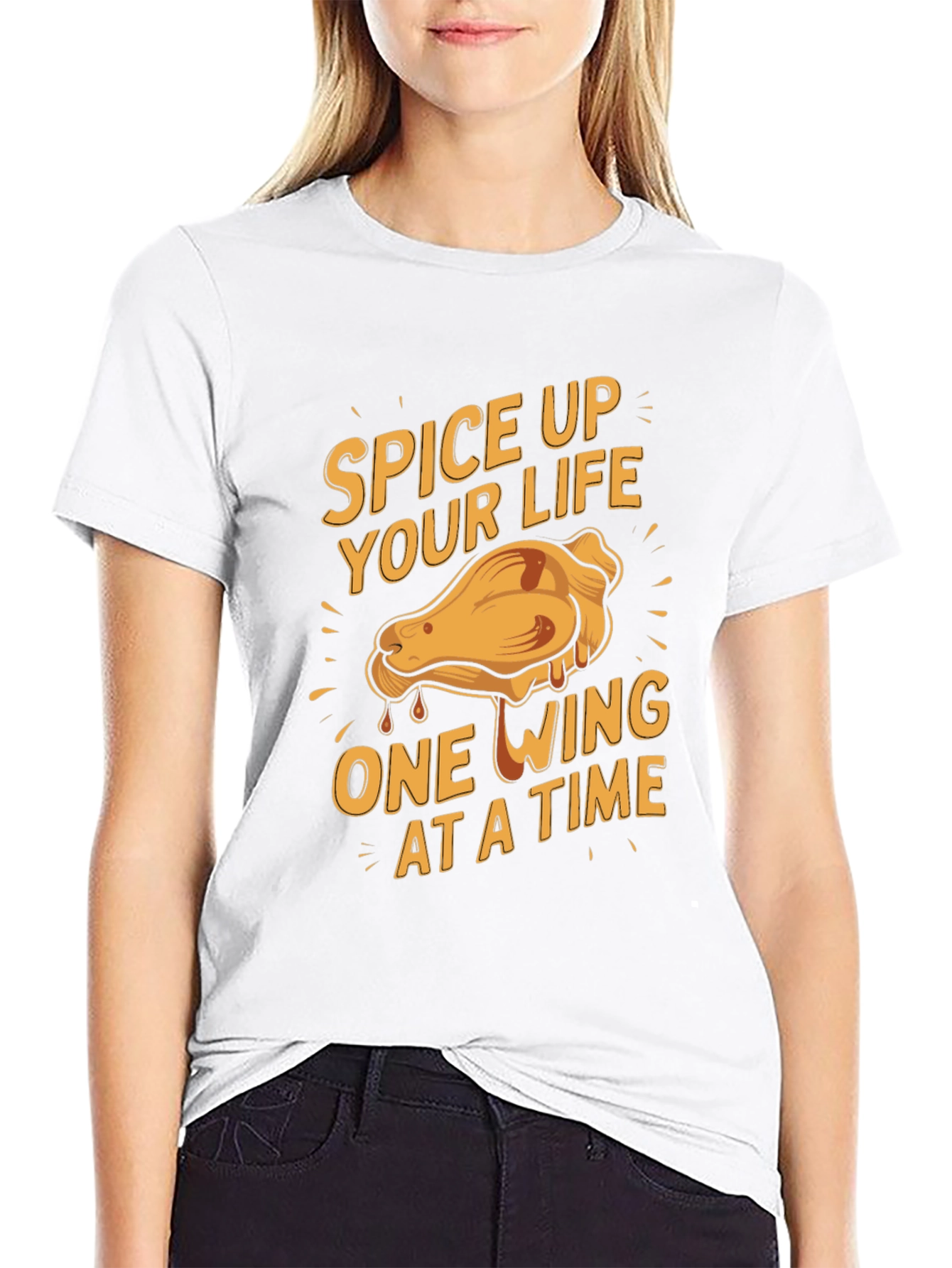 Black Spice Up Your Life Chicken Wing Graphic Tee view 9