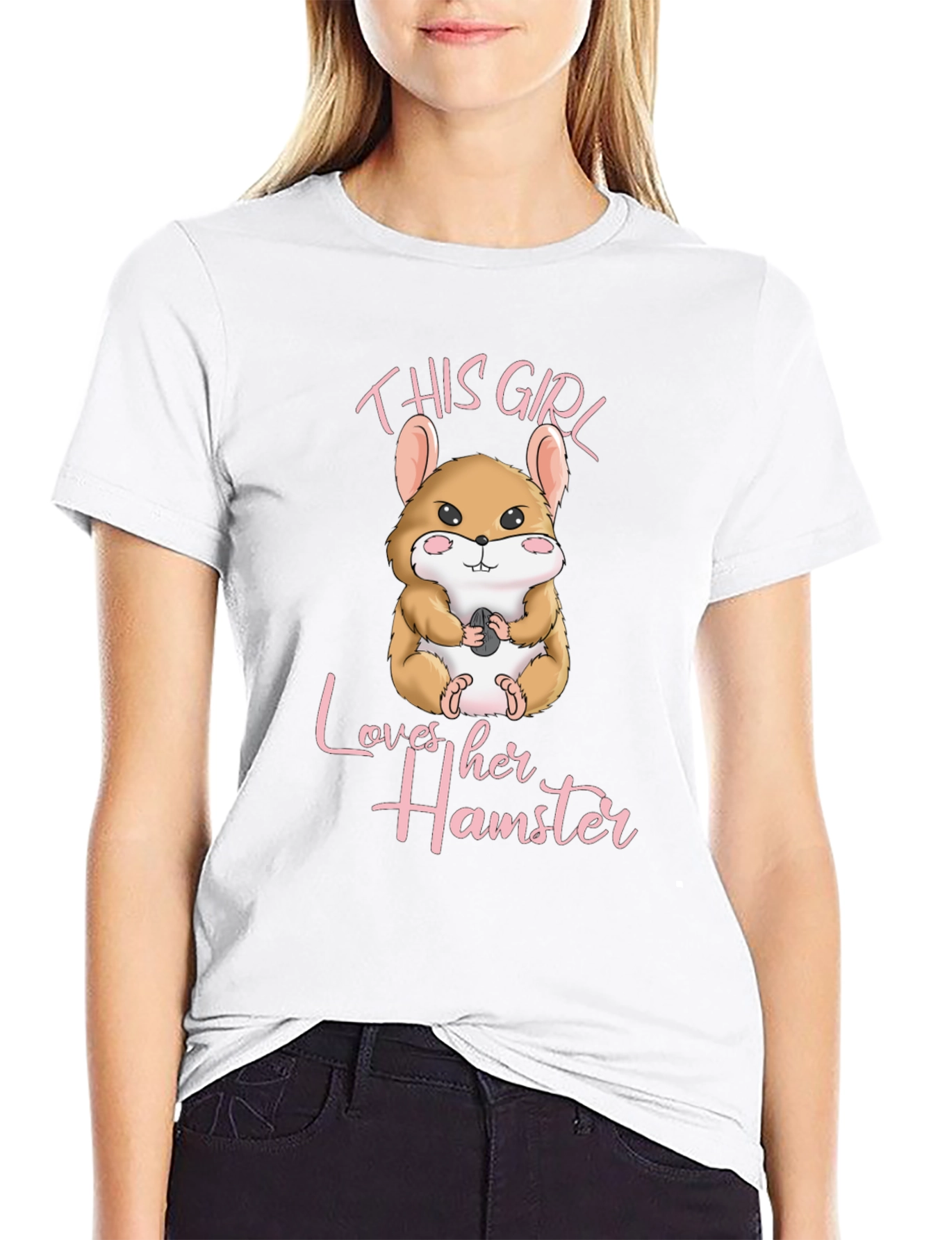 Black Cute Hamster Lover T-Shirt view 9