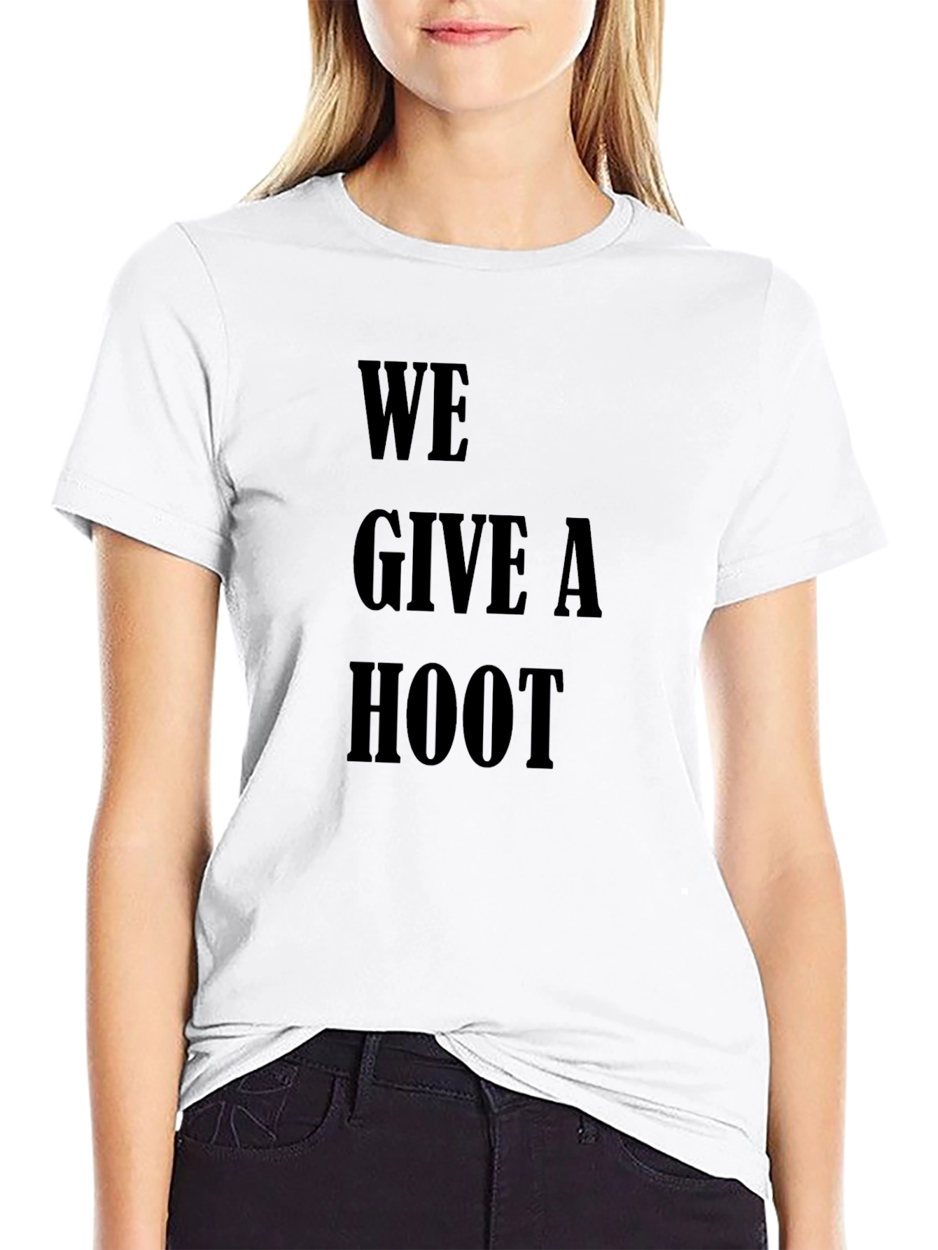 Black We Give A Hoot Graphic T-Shirt - Black view 9