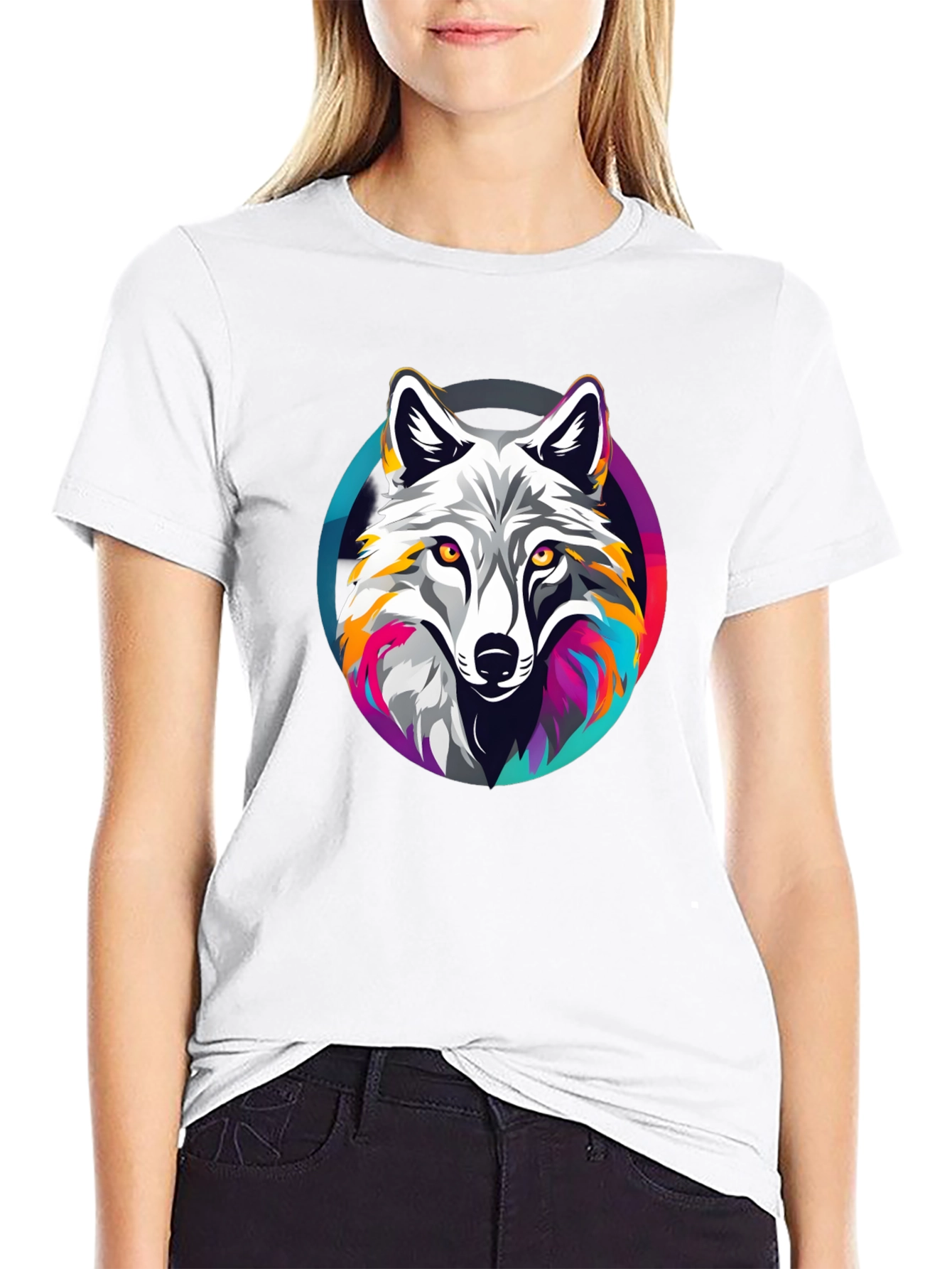 Black Wolf Graphic Tee - Stylish Men's Black T-Shirt view 9