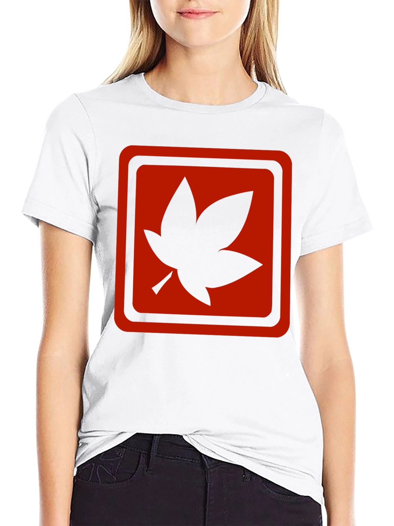Maple Leaf Graphic T-Shirt - Black - 9