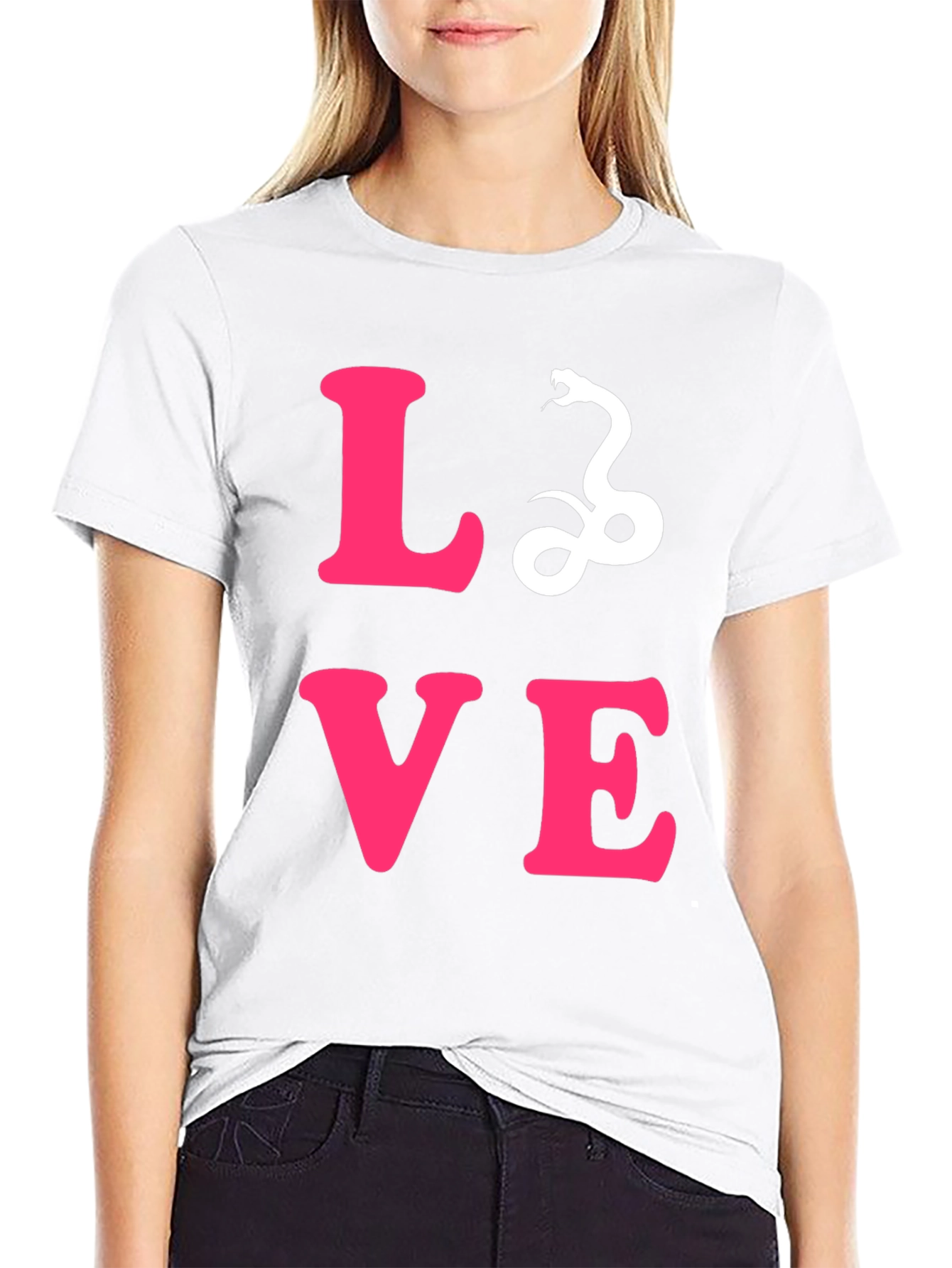 Black Love Snake Graphic Tee - Stylish Unisex T-Shirt view 9