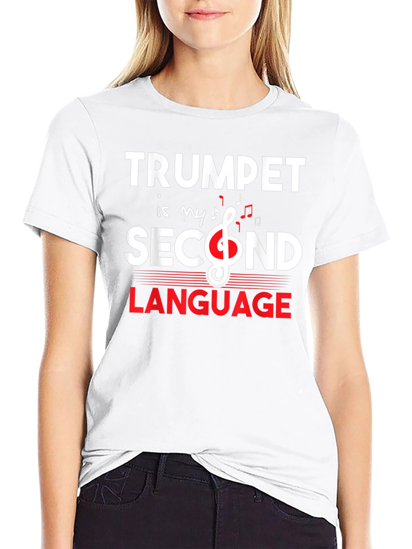 Black Trumpet is My Second Language Graphic Tee view 9
