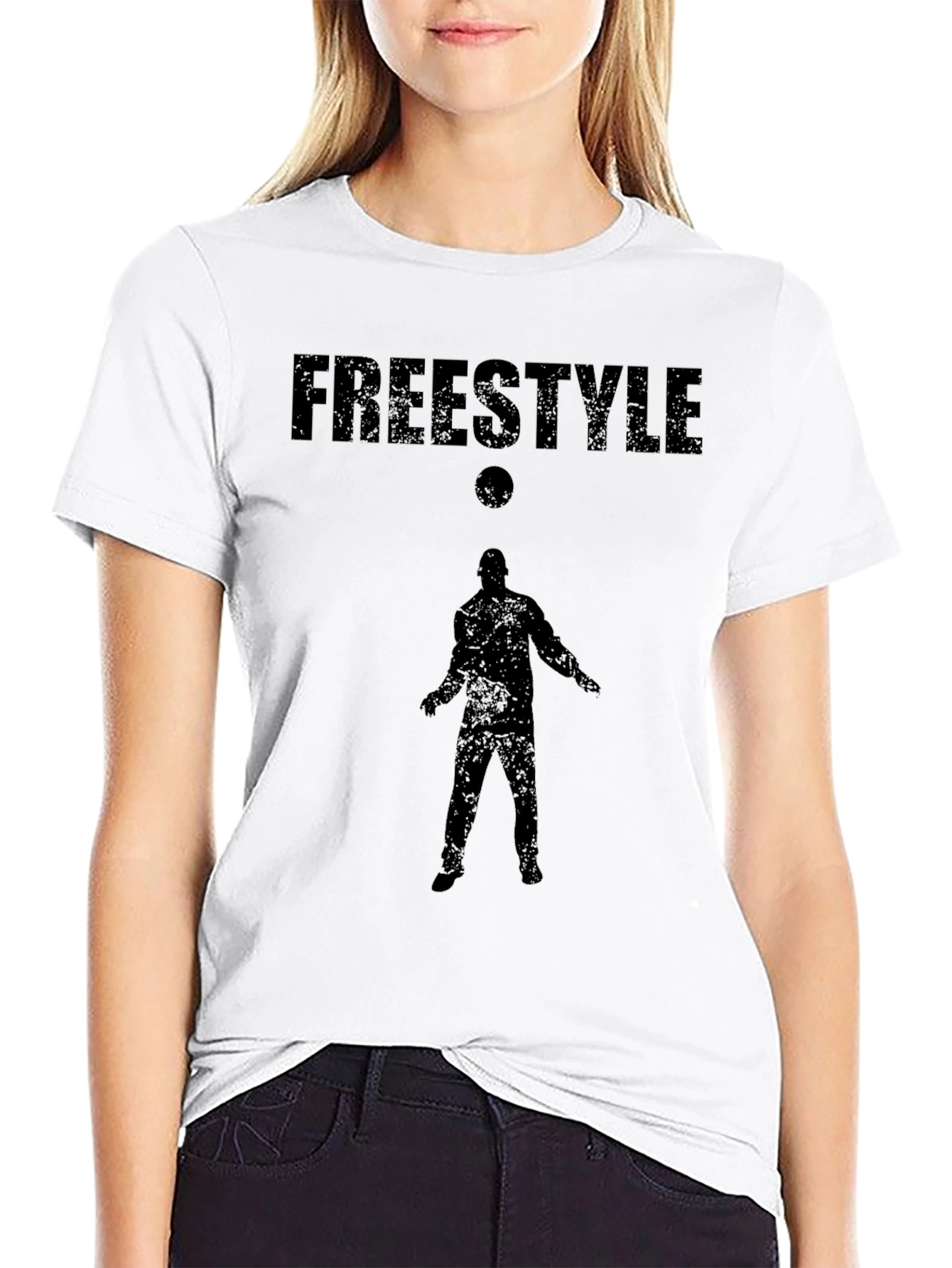 Black Freestyle Soccer Graphic T-Shirt - Black view 9