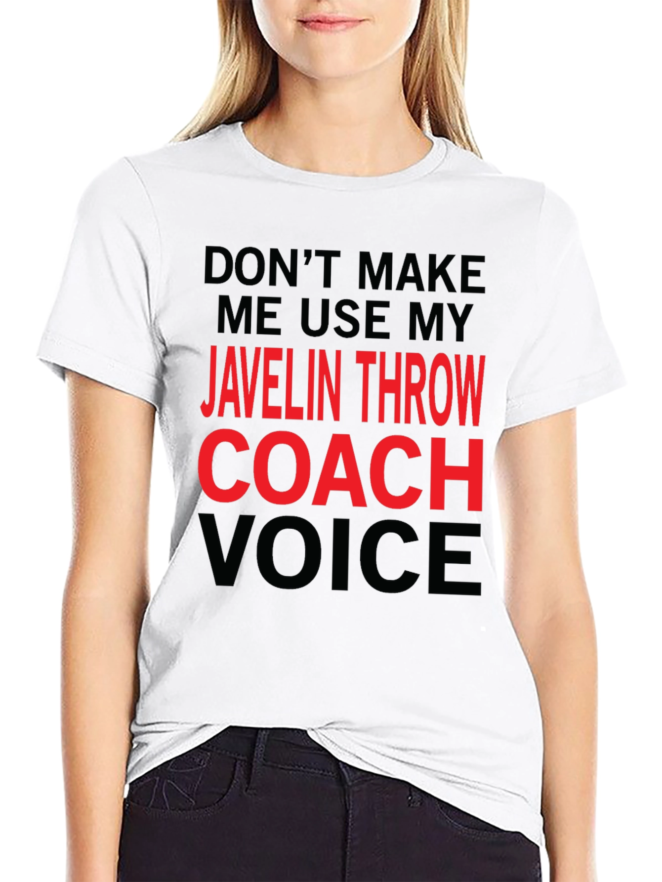 Black Javelin Throw Coach T-Shirt - Funny Sports Tee view 9