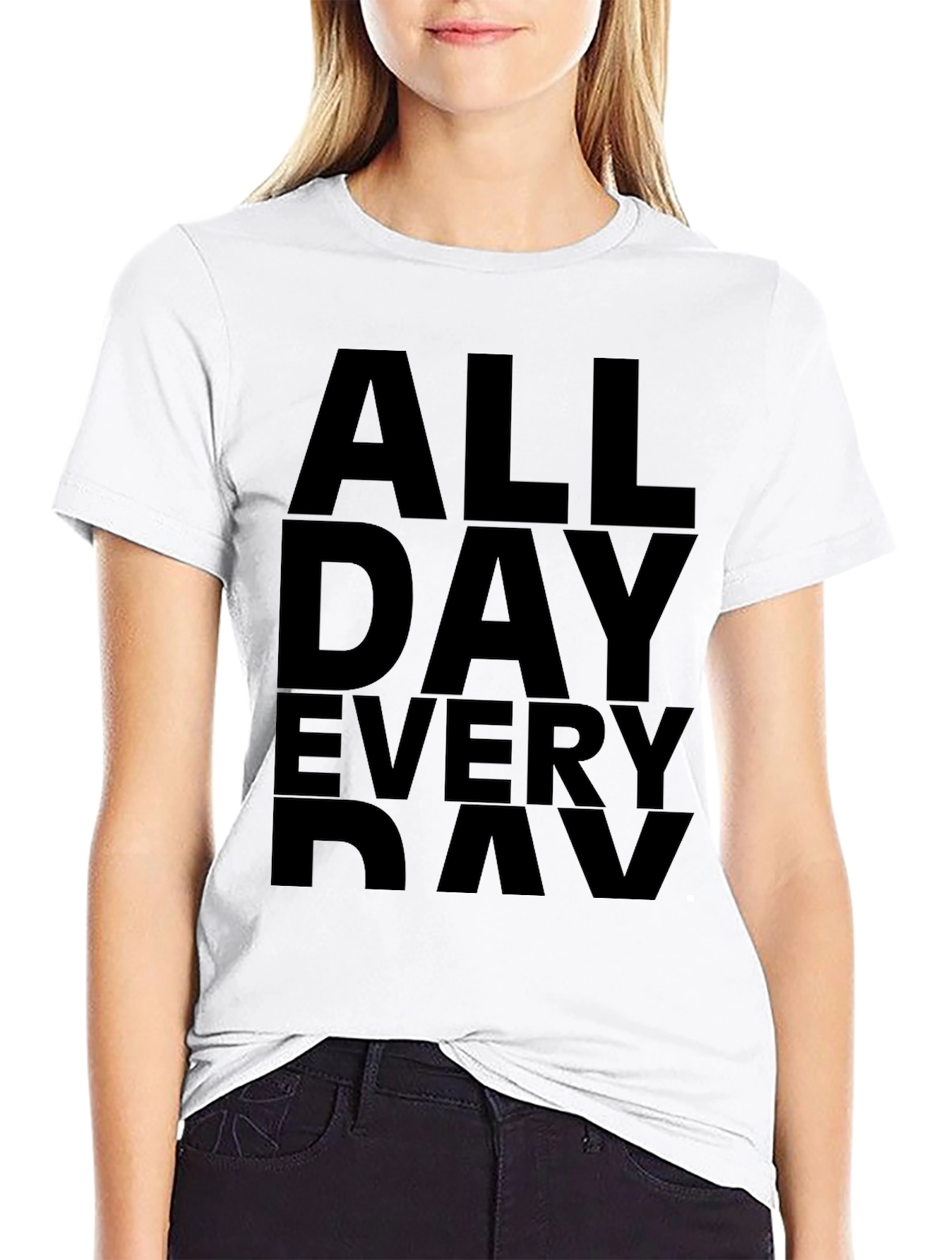 Black All Day Every Day Black Graphic Tee view 9