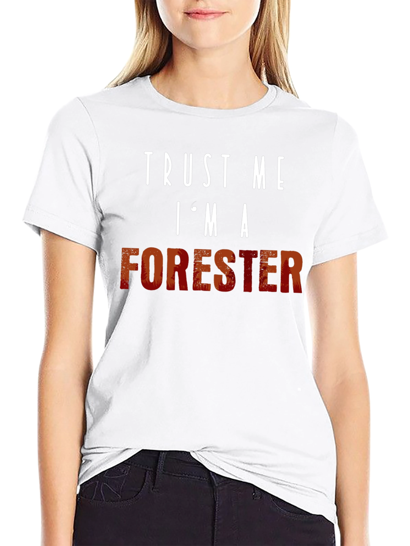 Black Trust Me I'm A Forester T-Shirt view 9