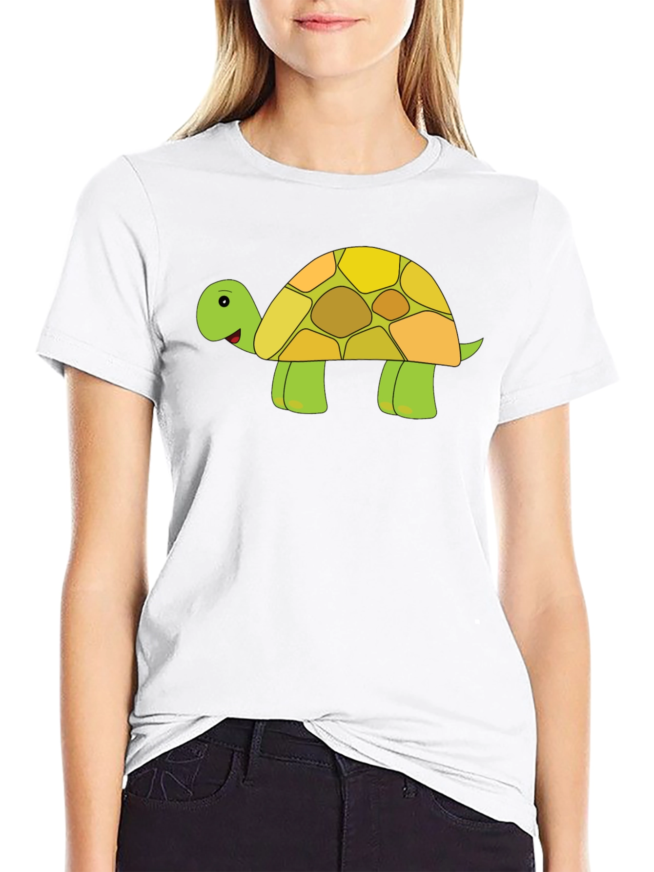 Black Turtle Graphic Tee - Cute Animal T-Shirt view 9
