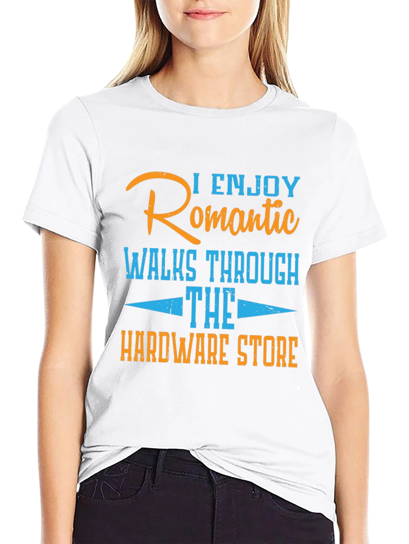 Black Humorous Hardware Store Romantic Walks T-Shirt view 9