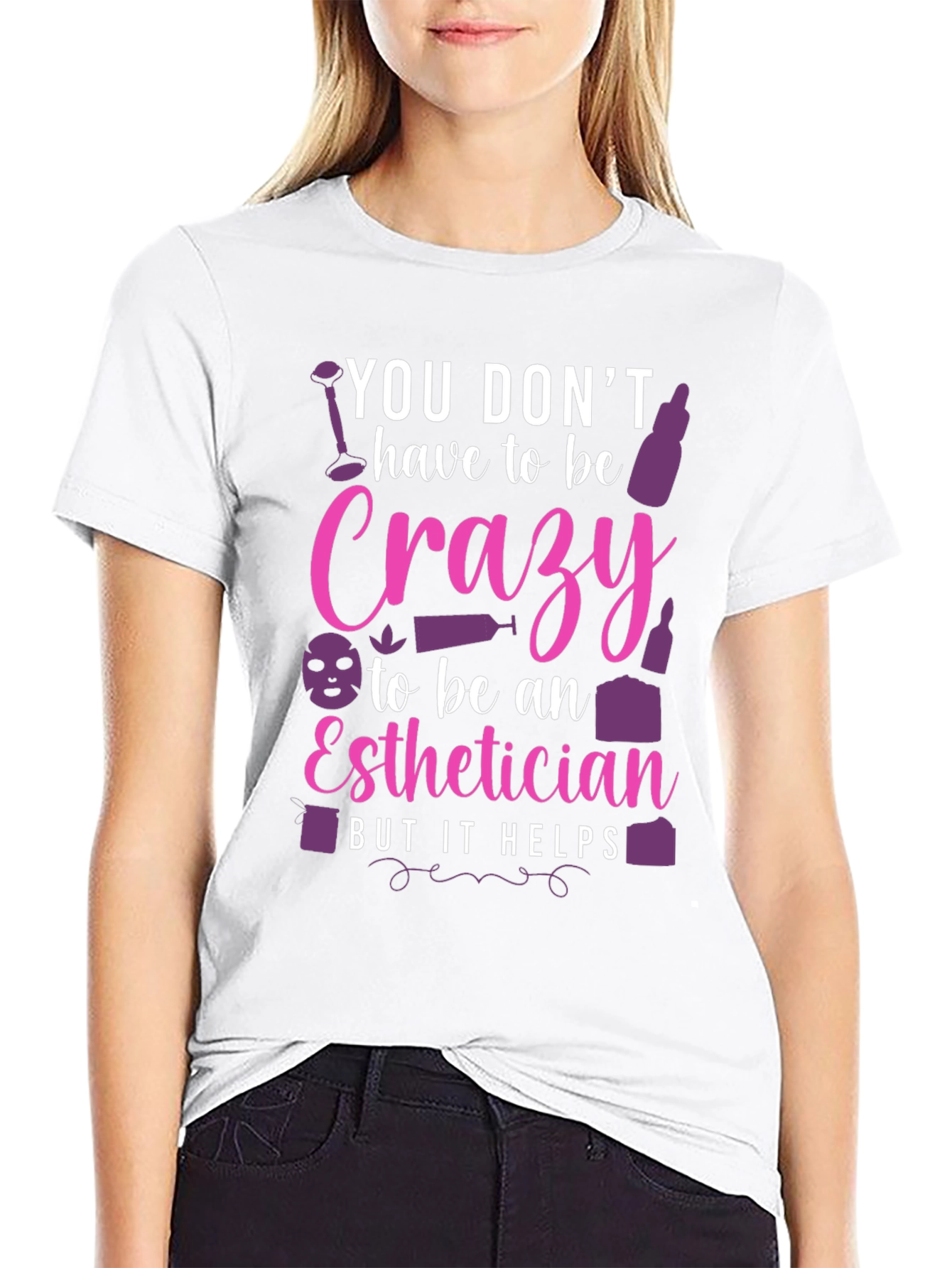Black Crazy Esthetician Graphic Tee - Unisex view 9