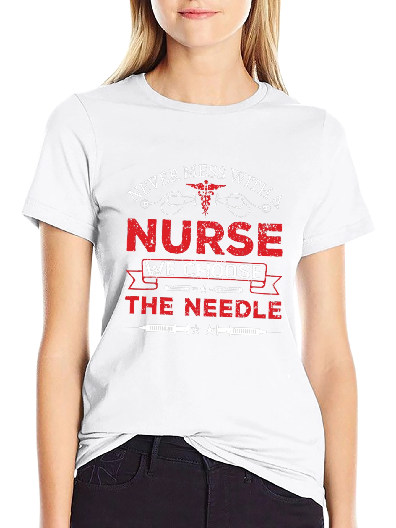 Black Never Mess with a Nurse T-Shirt view 9