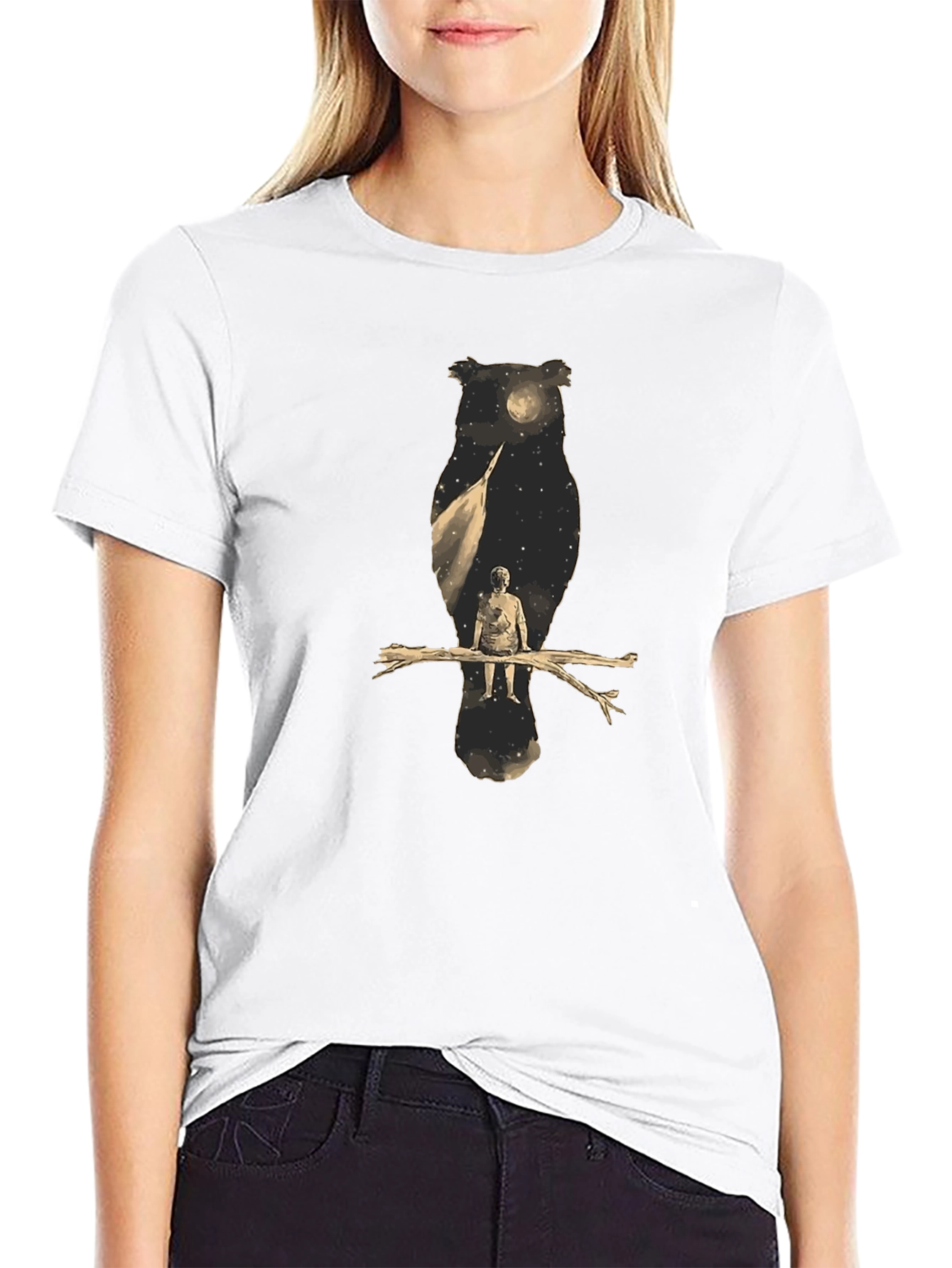 Owl Dreamscape Graphic Tee - Soft Cotton Blend - 9