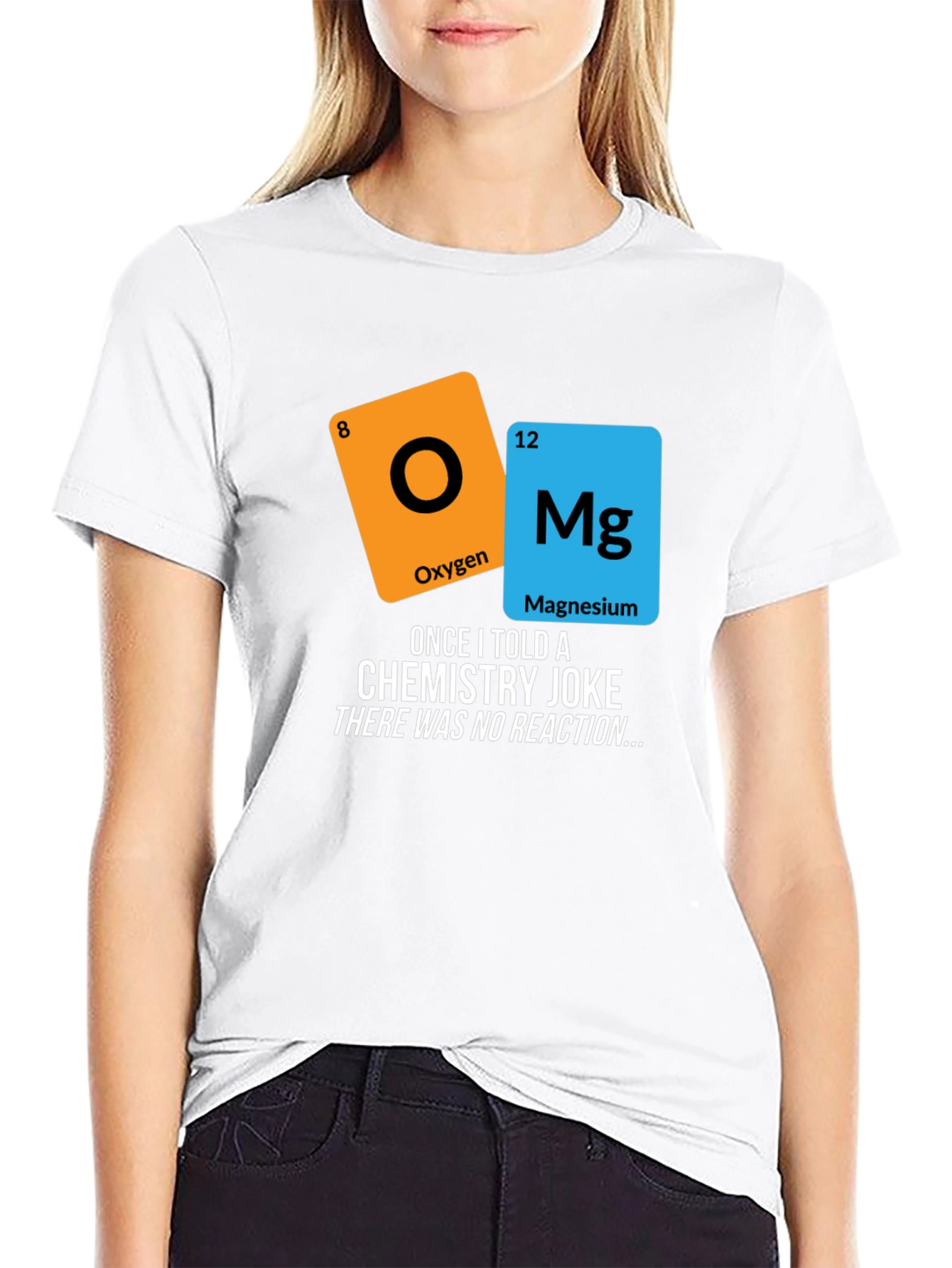 Black Funny Chemistry Joke T-Shirt - No Reaction view 9