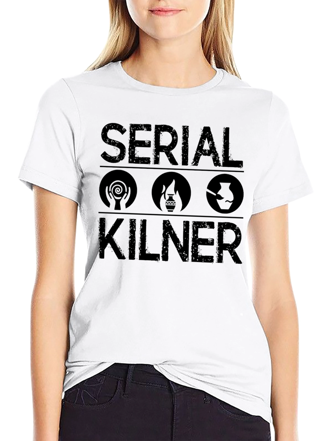 Black Serial Kilner T-Shirt - Pottery Making Gift view 9
