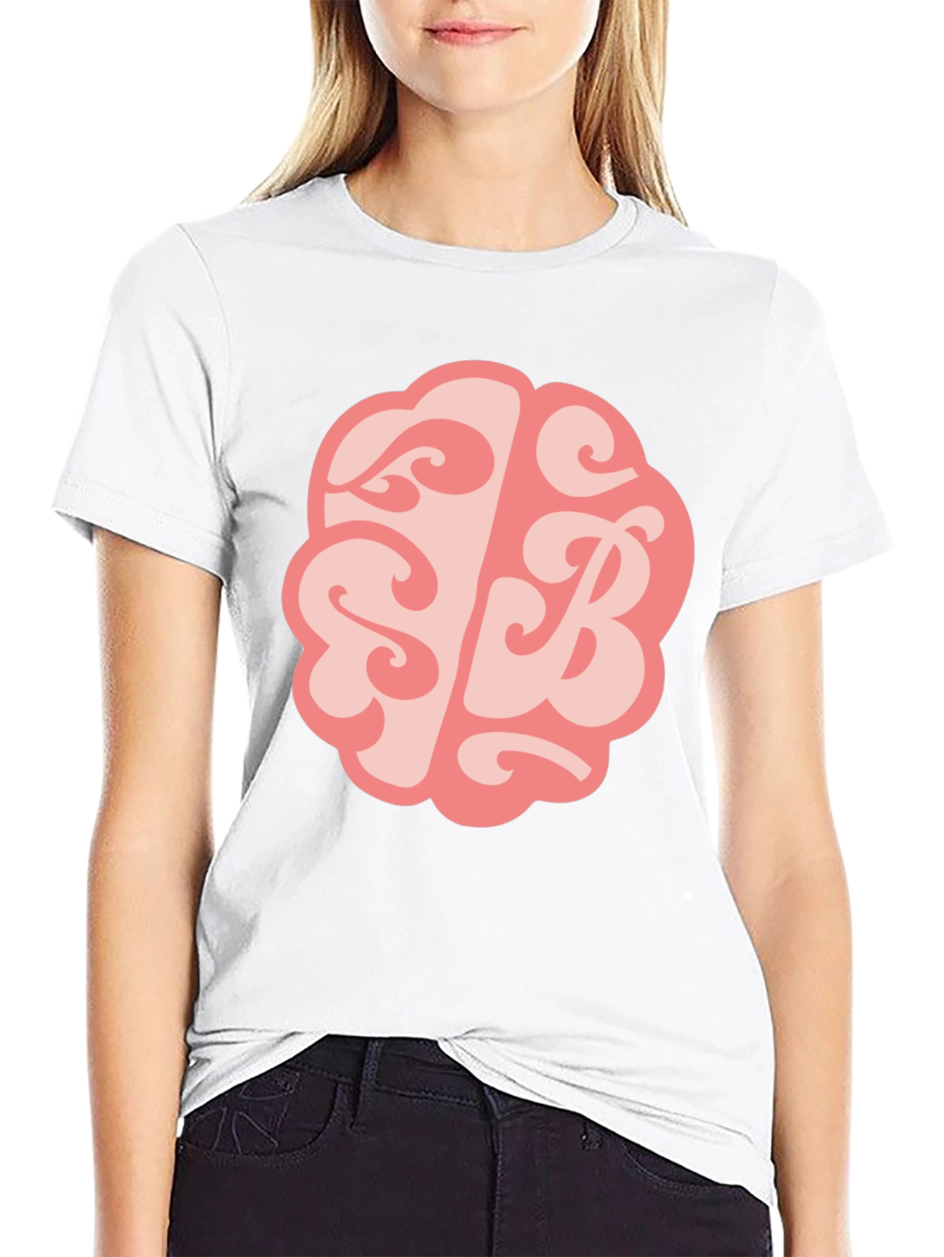 Black Brain SB Graphic Tee - Black Cotton Blend T-Shirt view 9