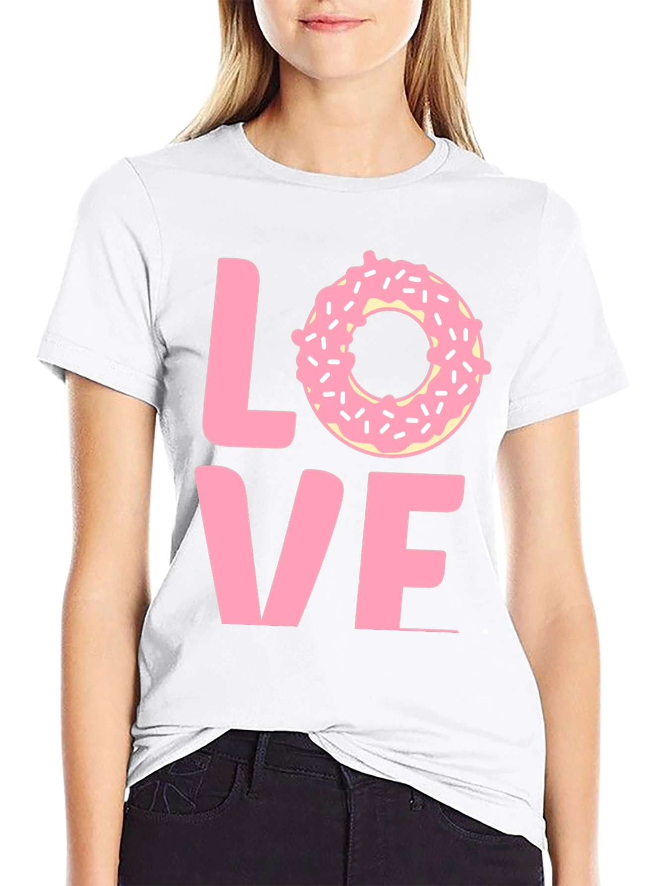 Black Love Donut T-Shirt - Fun & Stylish Graphic Tee view 9