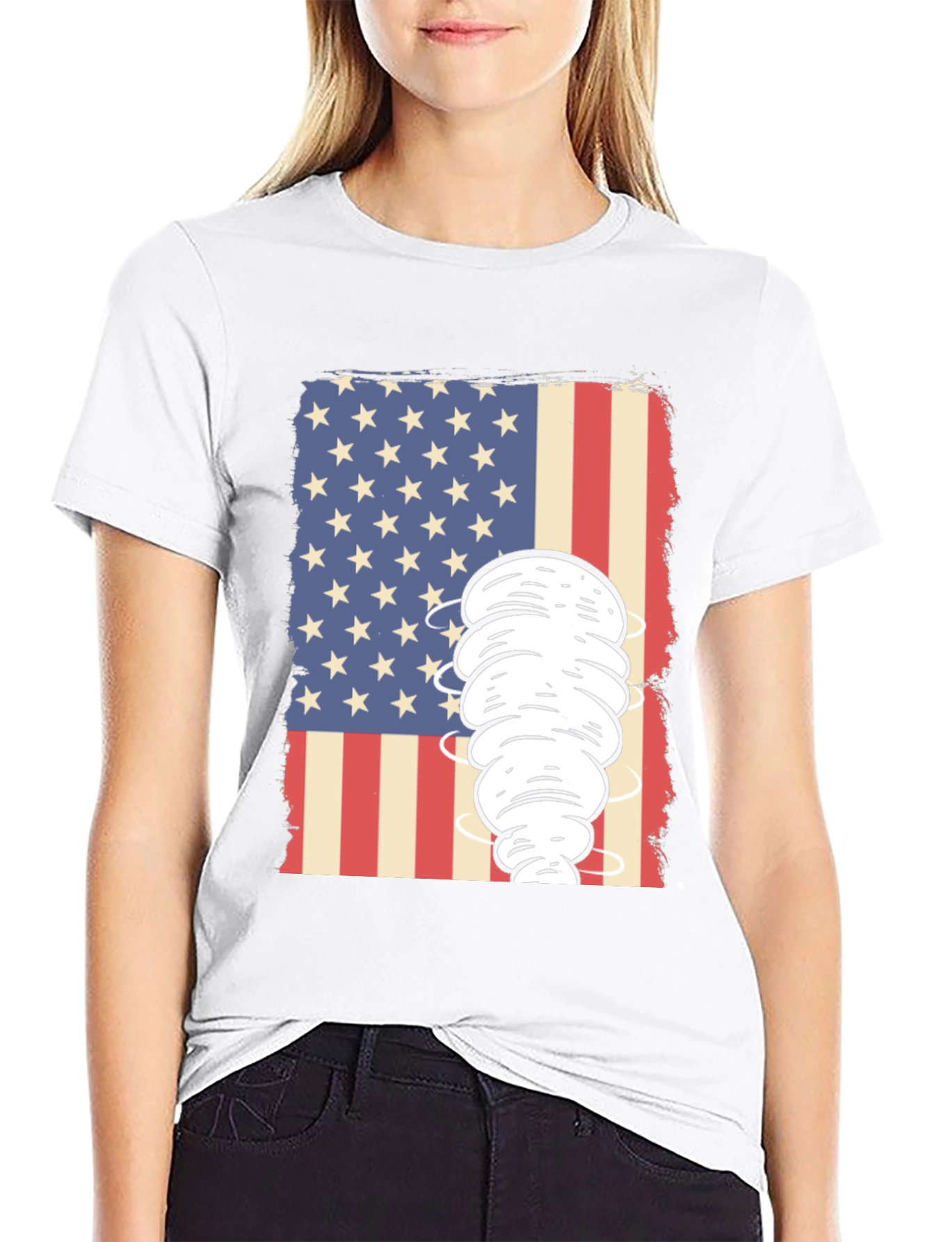 Black American Tornado Graphic Tee view 9