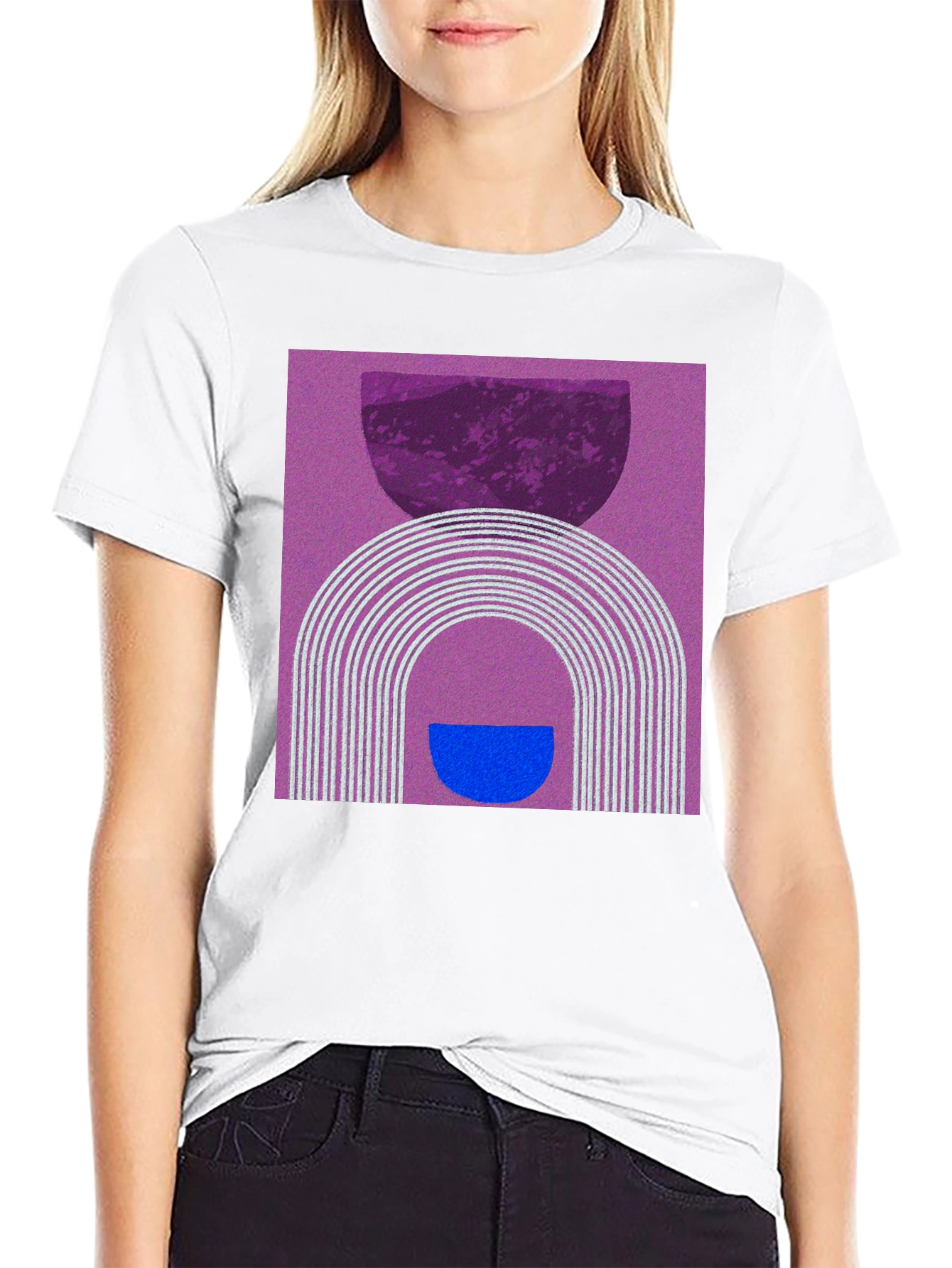 Black Abstract Graphic T-Shirt - Modern Artistic Design view 9