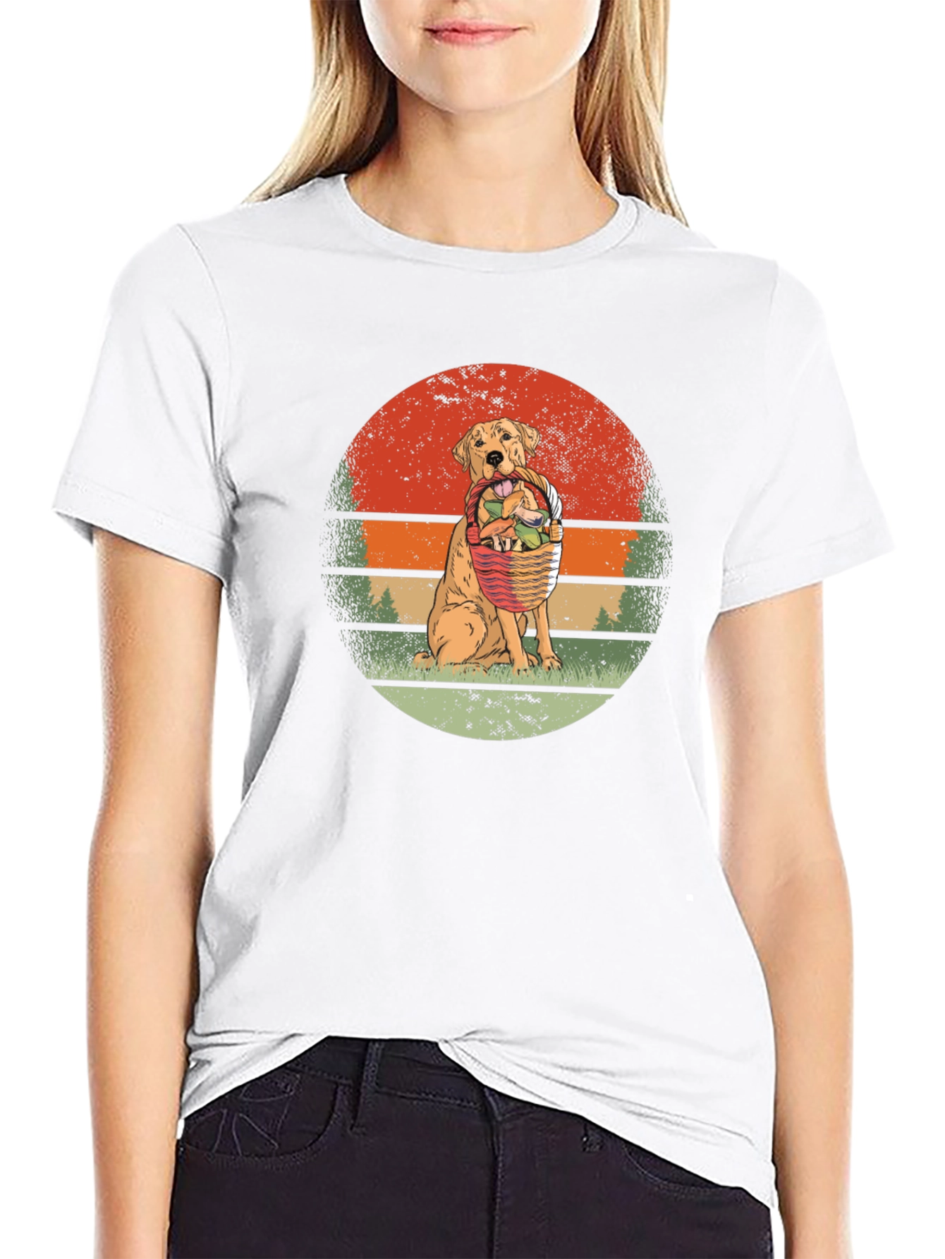 Dog Easter Basket Graphic T-Shirt - 9
