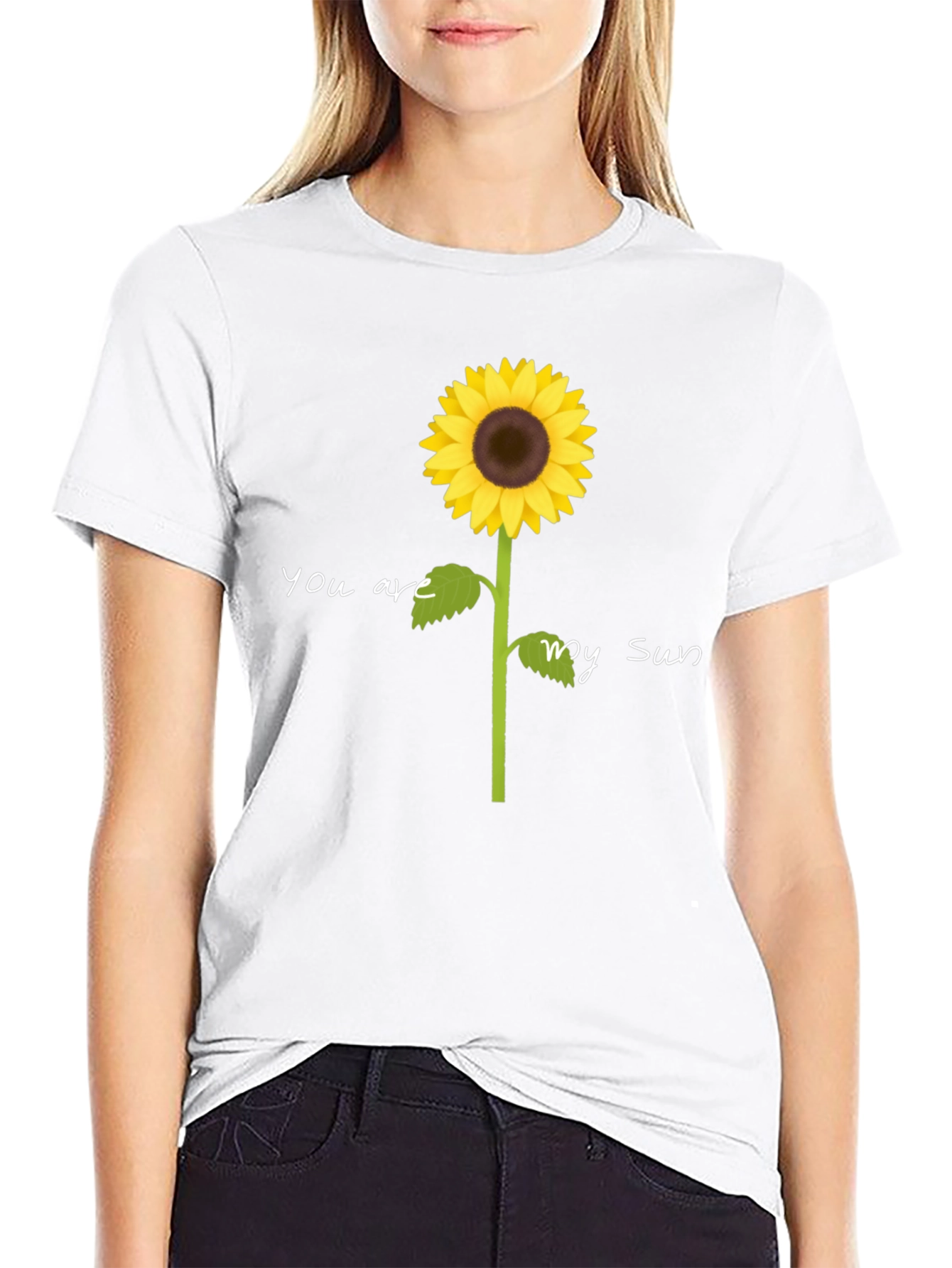 Black You Are My Sun Sunflower Graphic Tee view 9