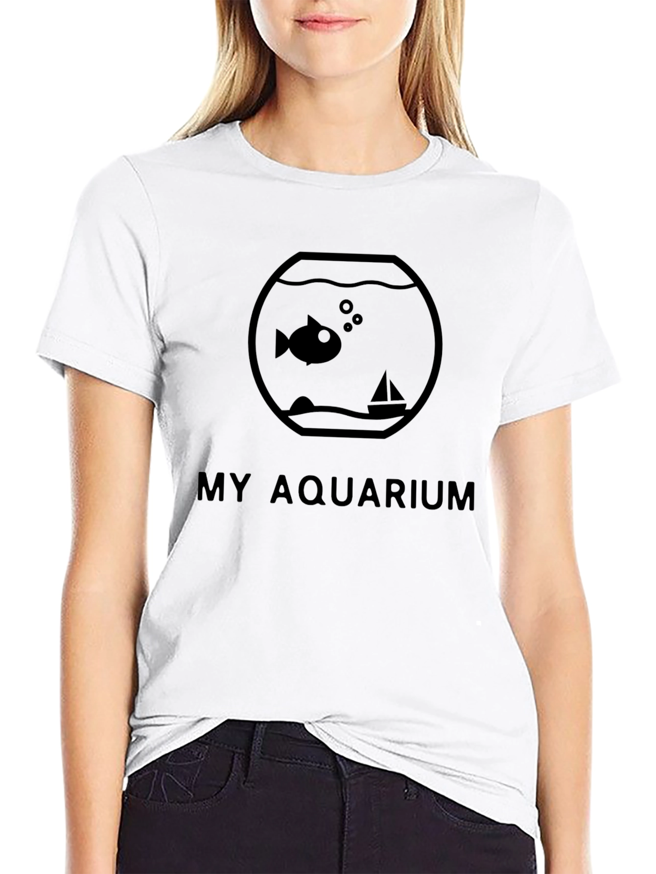Black My Aquarium Graphic T-Shirt view 9