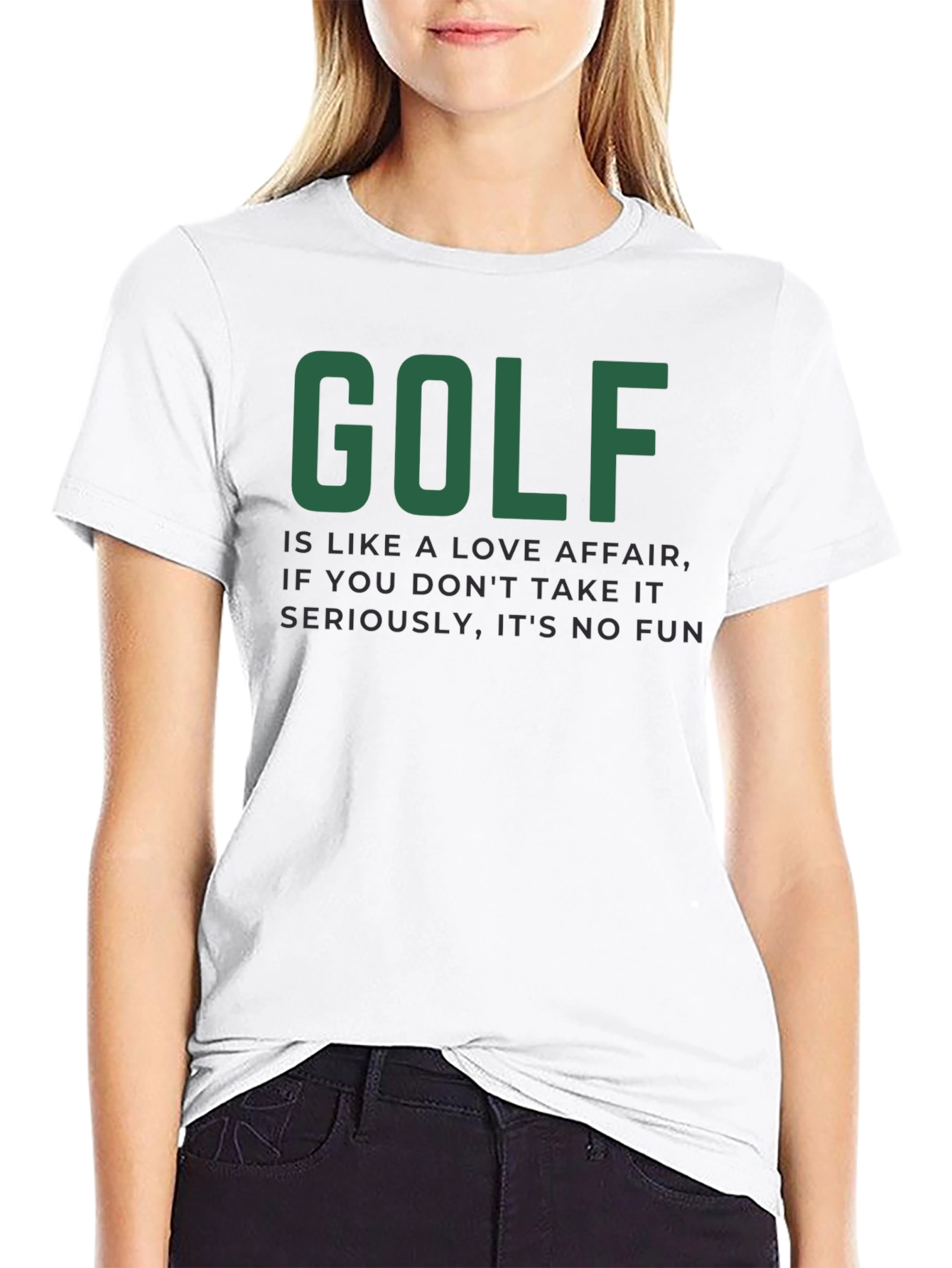Black Golf Love Affair T-Shirt - Humorous Golfer Tee view 9