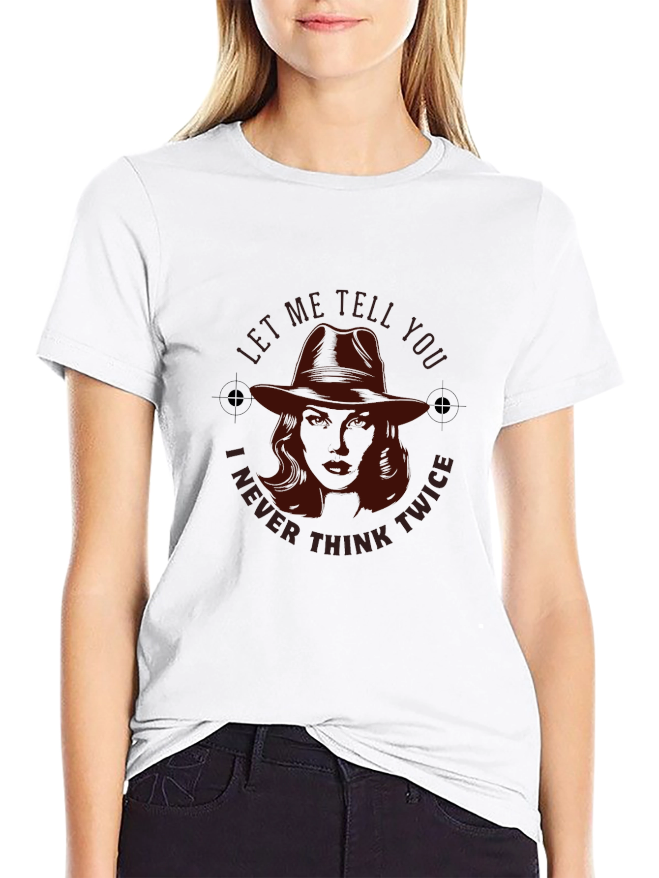 Black Noir Detective T-Shirt - Never Think Twice view 9
