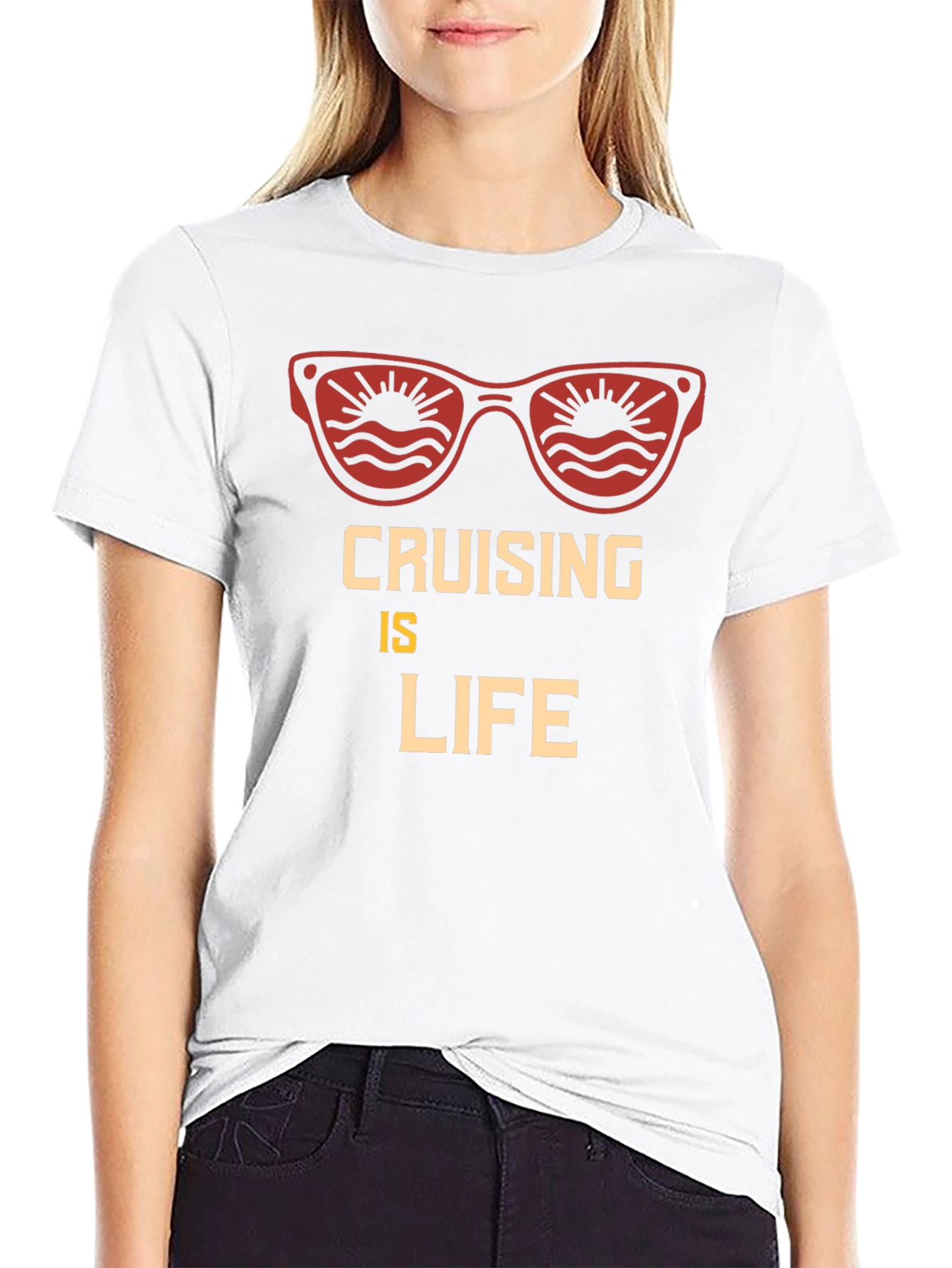 Black Cruising Is Life Graphic Tee view 9