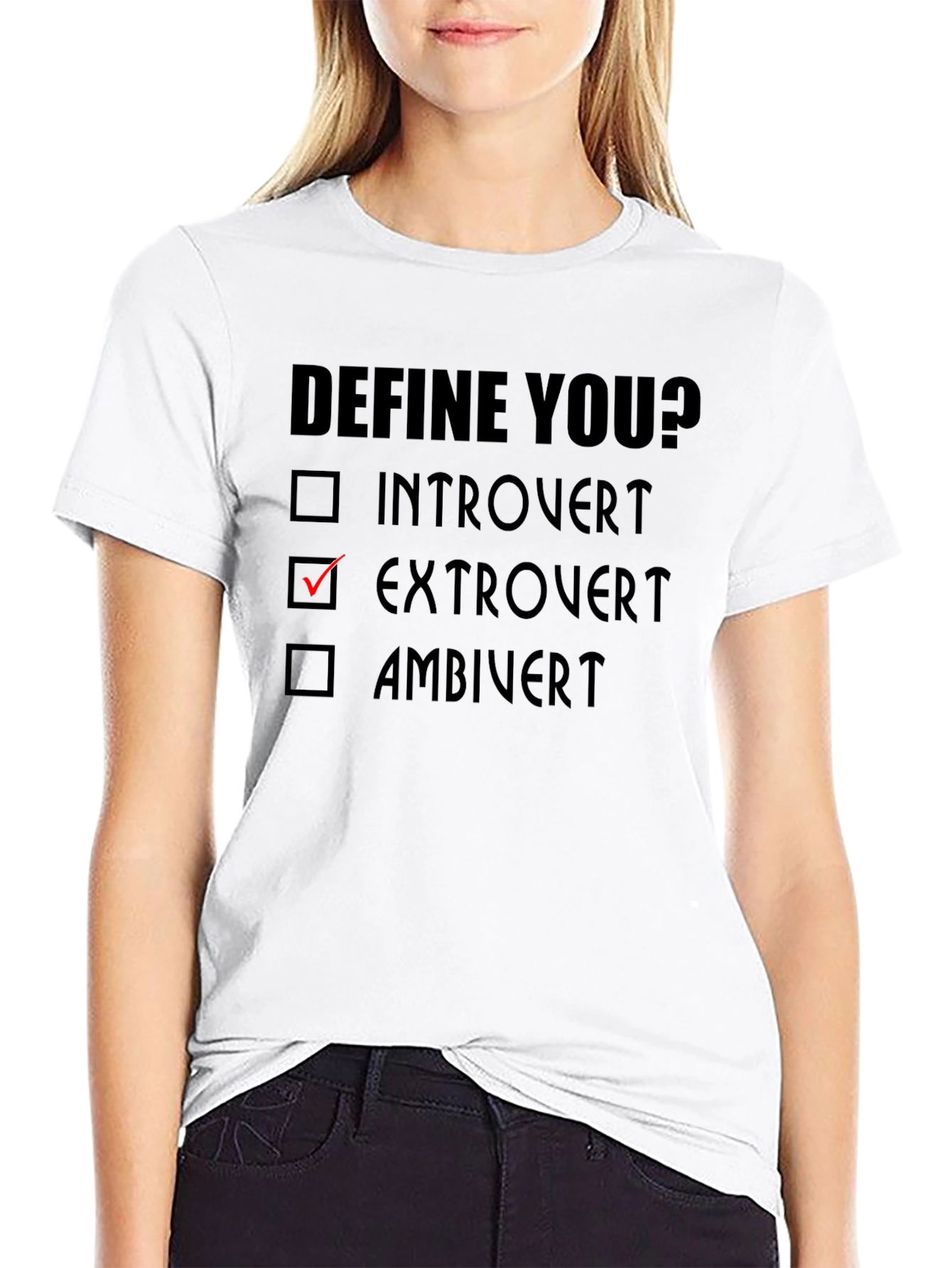 Black Extrovert Define You? T-Shirt - Funny Personality Tee view 9