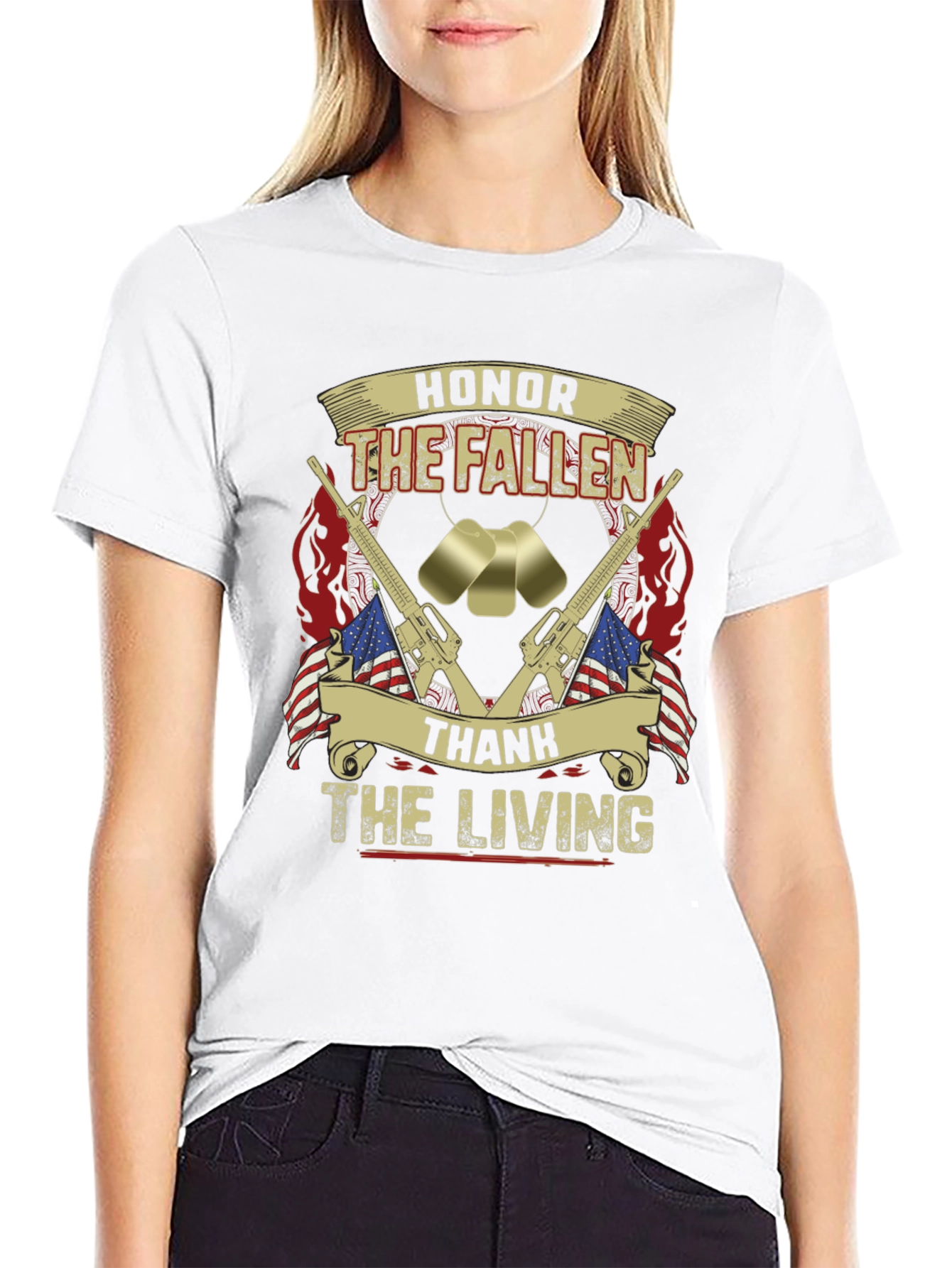 Honor The Fallen T-Shirt - Patriotic Memorial Design - 9