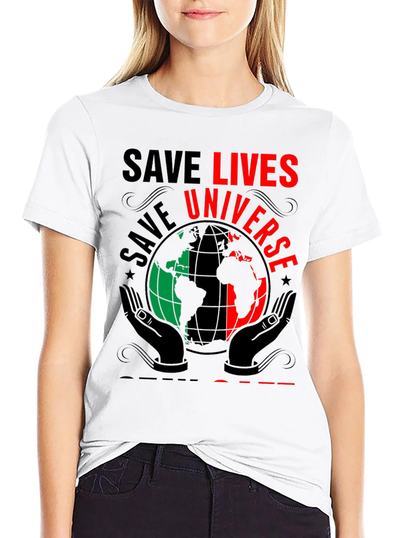 Black Save Lives Universe T-Shirt view 9