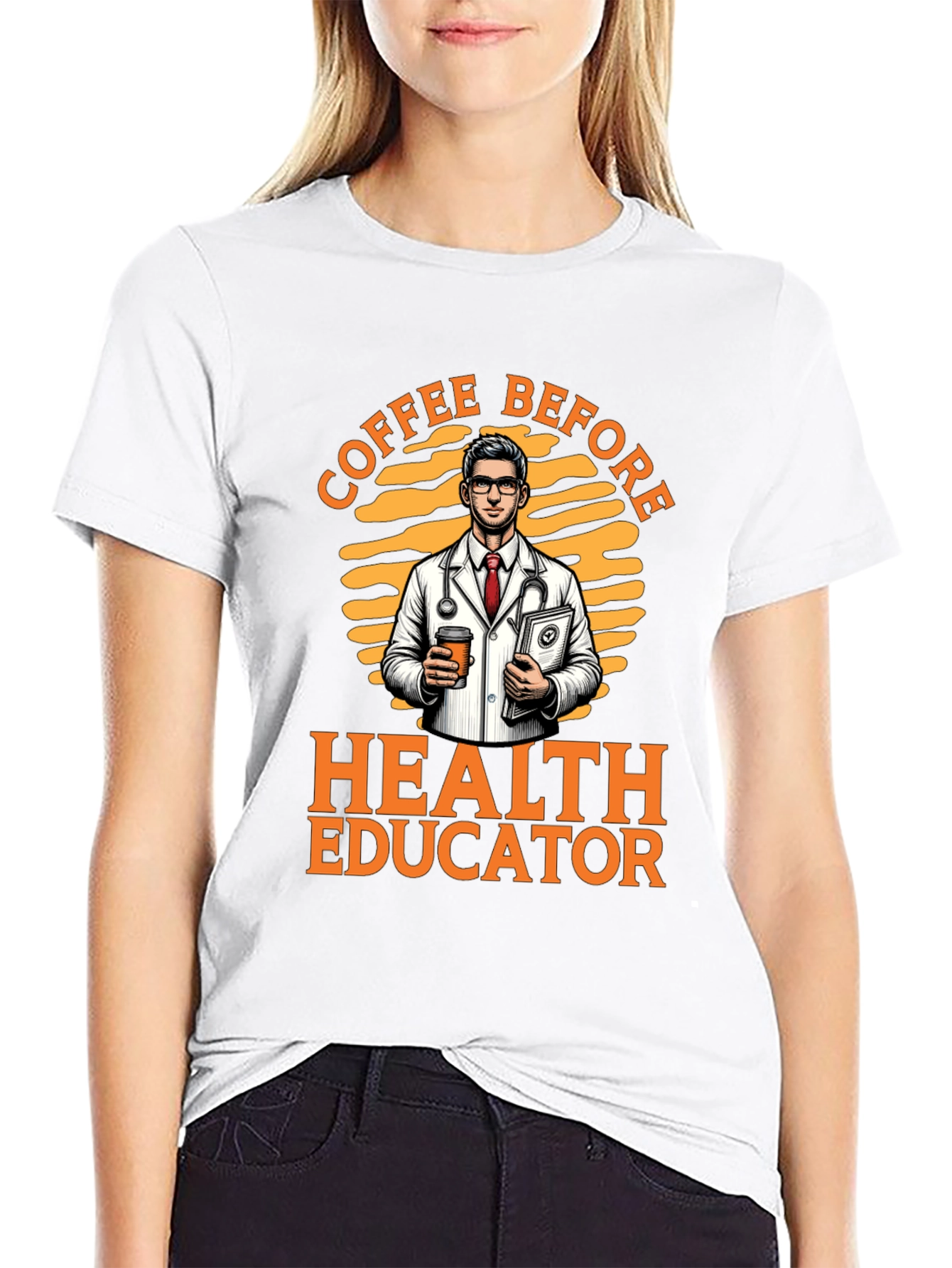 Coffee Before Health Educator T-Shirt - 9