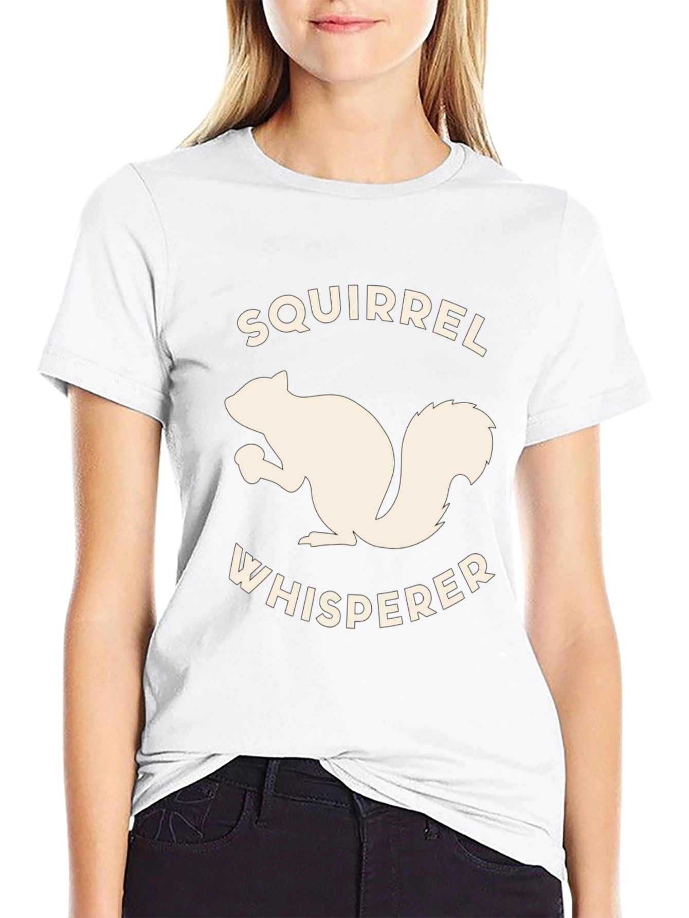 Black Squirrel Whisperer Graphic T-Shirt - Men's Black Tee view 9