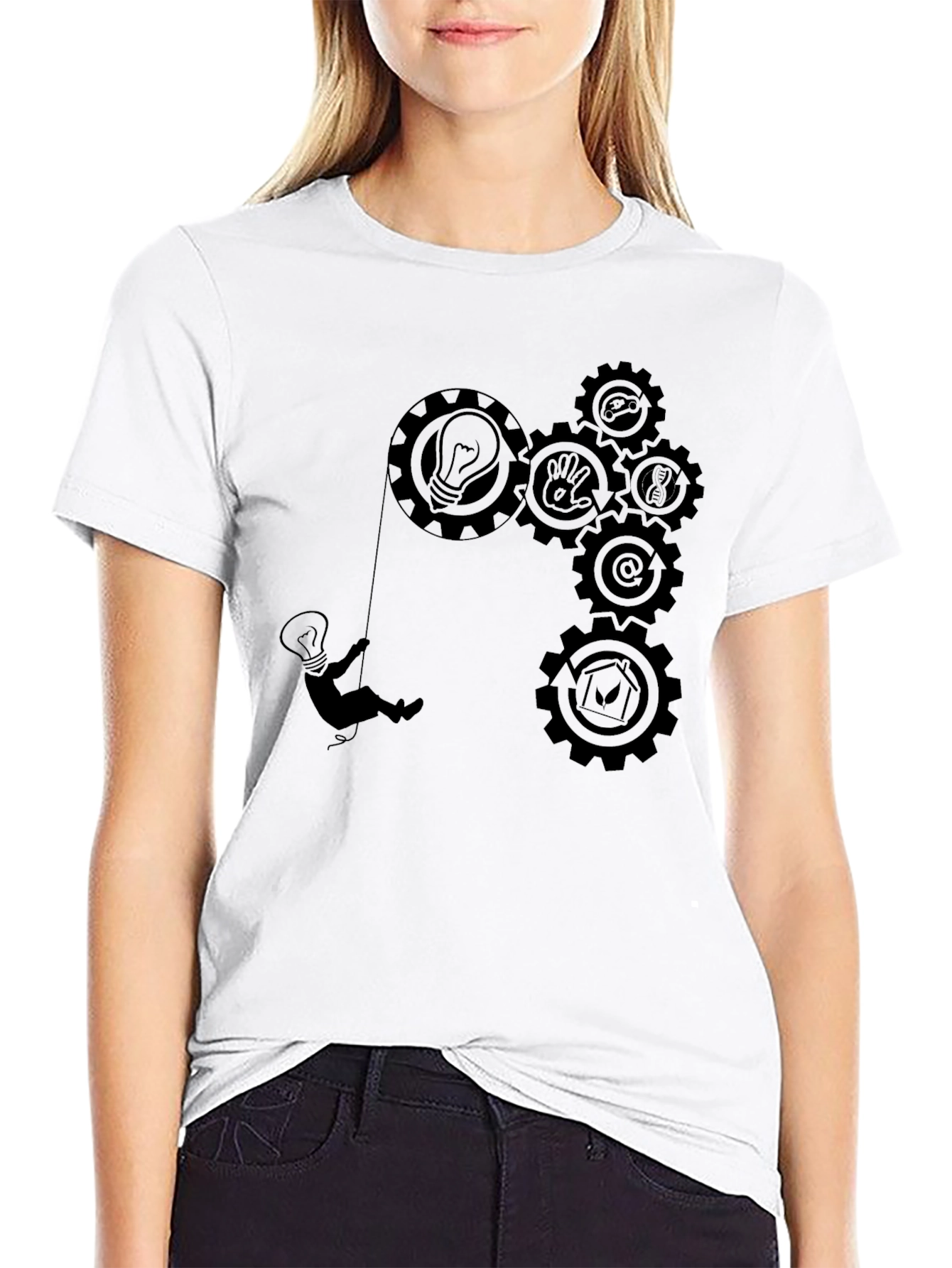 Black Creative Gears T-Shirt - Mens Black Graphic Tee view 9